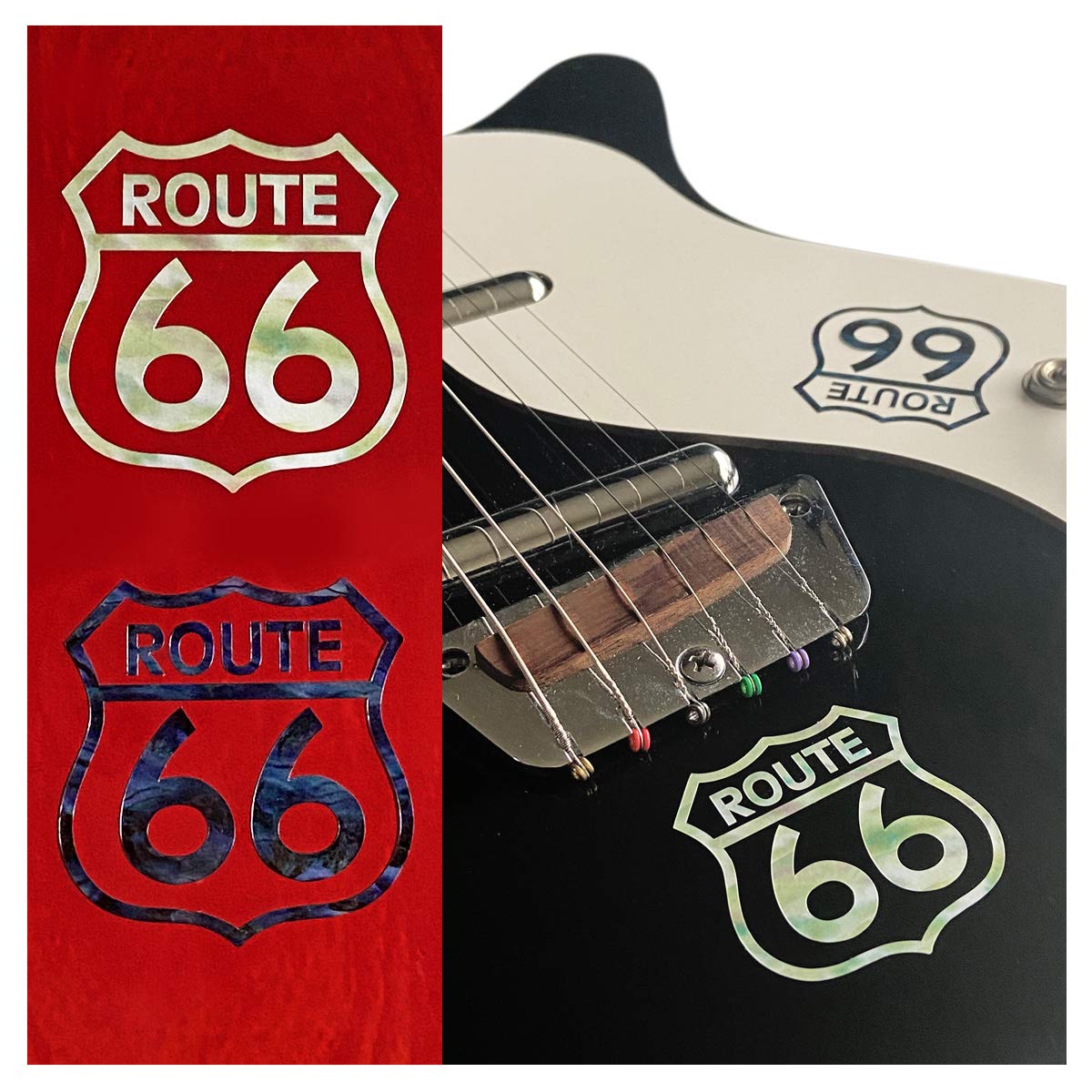 Inlay Sticker For Guitars & Bass - Route 66