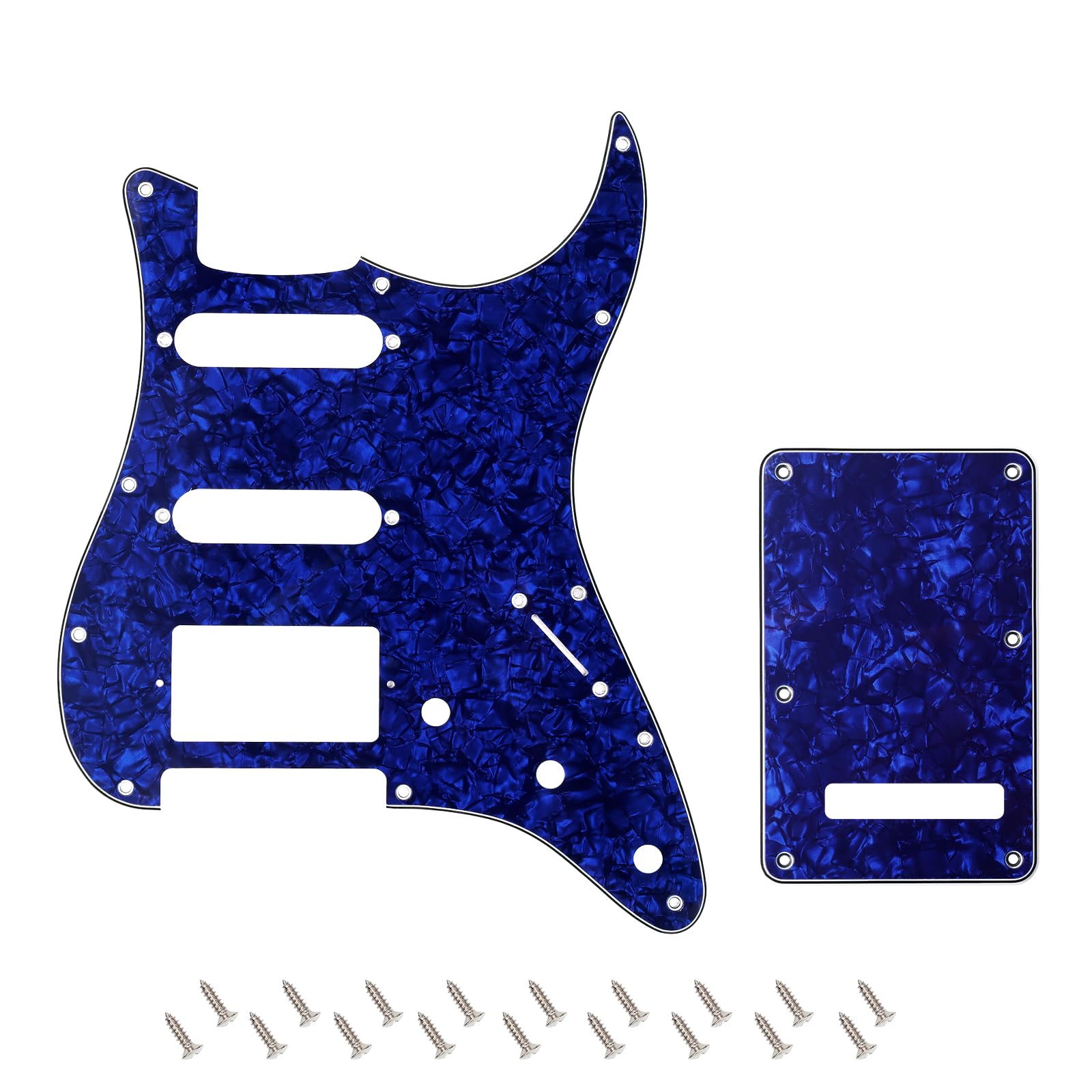 Banworks 4Ply Strat Hss Pickguard 11-Hole Ssh Pickguard Scratch Plate With Backplate 6-Hole Trem Tremolo Cover Set For Usa/Mexic