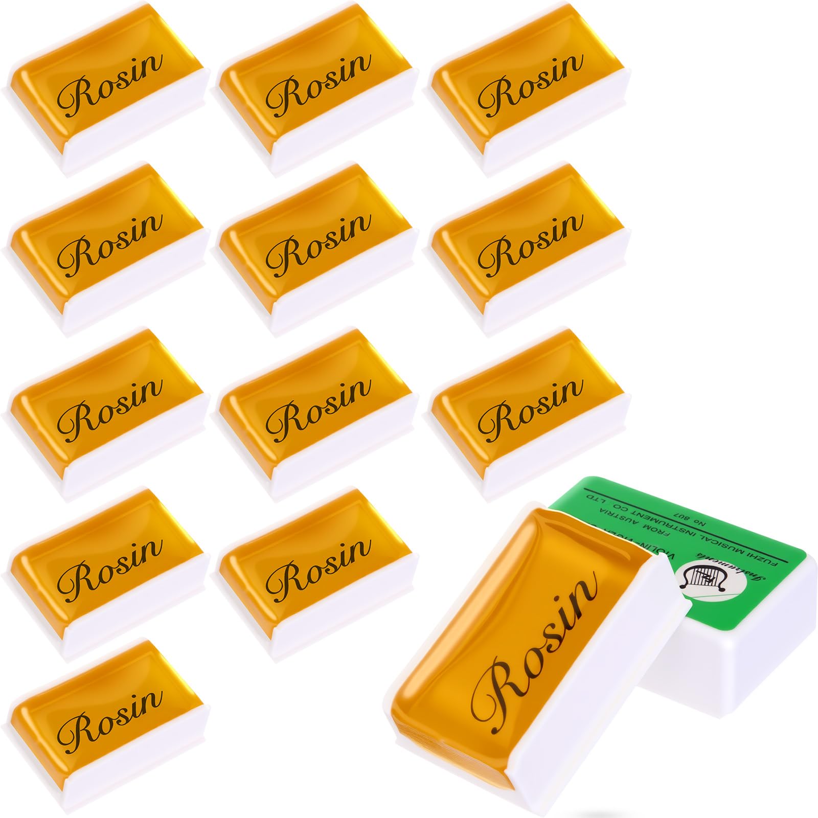 Boao 12 Pcs Rosin Natural for Violin Cello Viola Rosin Light Low Dust for Bows String Music Instrument Accessory