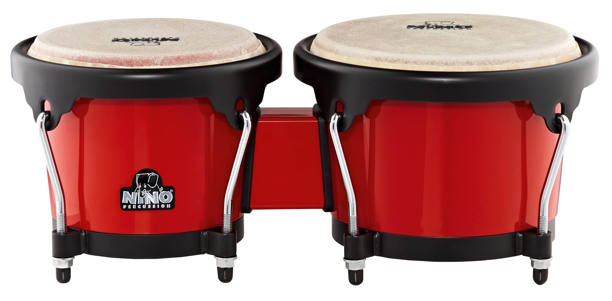Nino Abs Bongos Plus 6 1/2-Inch & 7 1/2-Inch Red Shell/Black Hardware