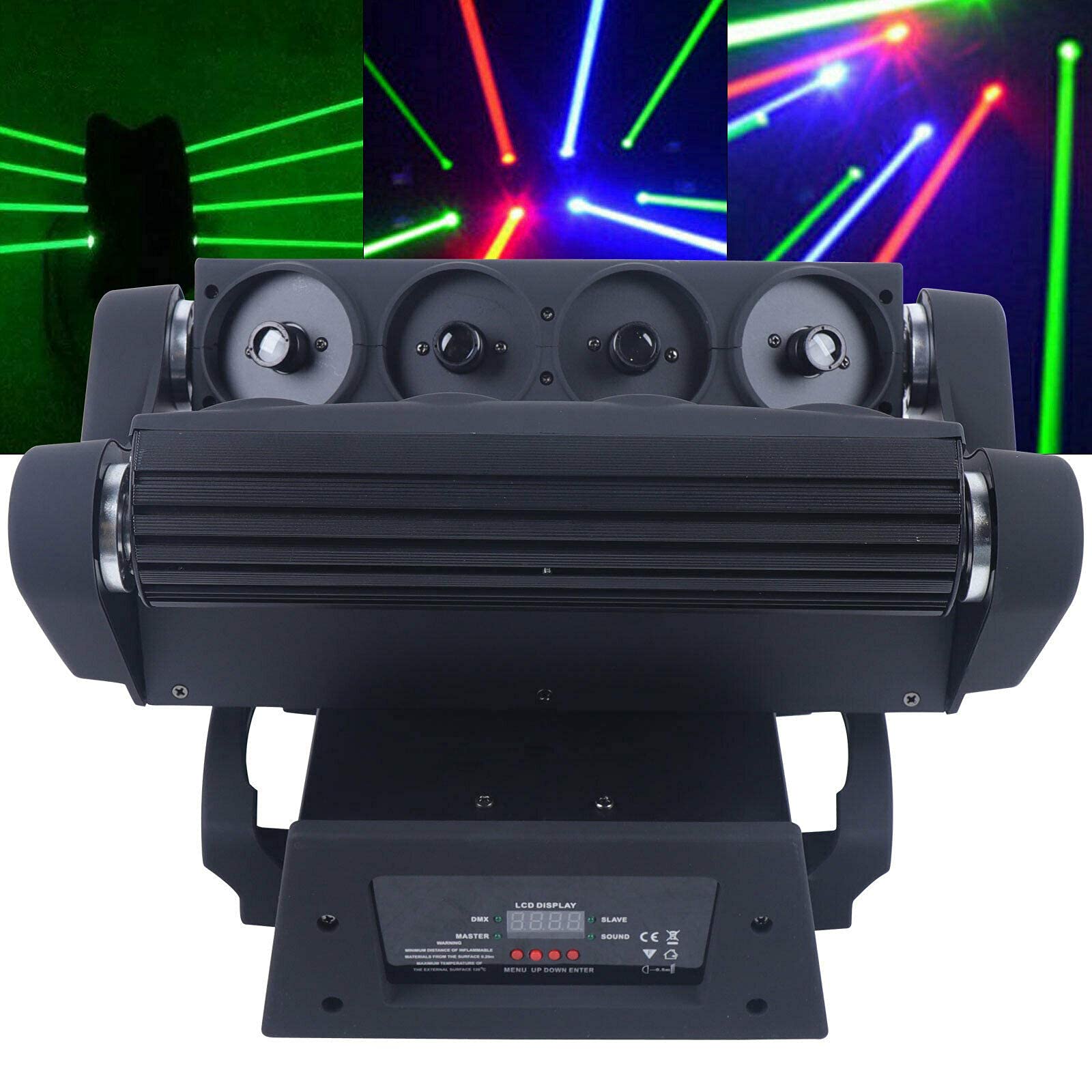 Bar Lights 8 Eye Rgb Moving Head Beam Light Dmx Party Club Bar Stage Lighting 110V Par Lighting Sound Activated For Dj Ktv Disco
