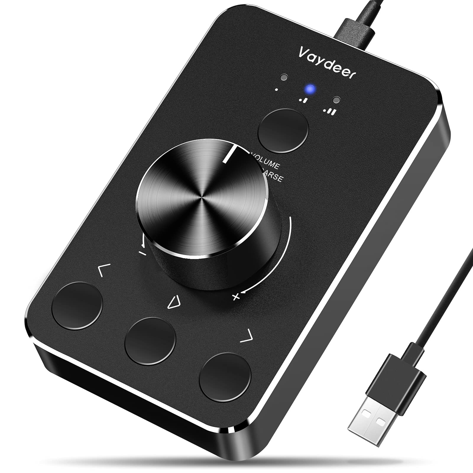 Vaydeer Volume Control Knob With One-Click Mute Function And 3 Volume Control Modes, Usb Volume Knob Multimedia Controller For W
