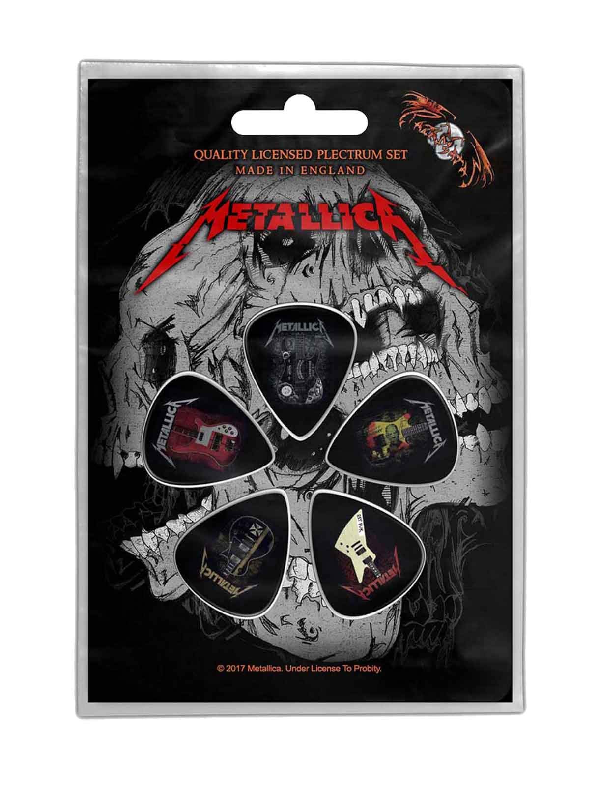 Metallica Plectrum Pack Guitars Band Logo Official 5 Pack Guitar Picks
