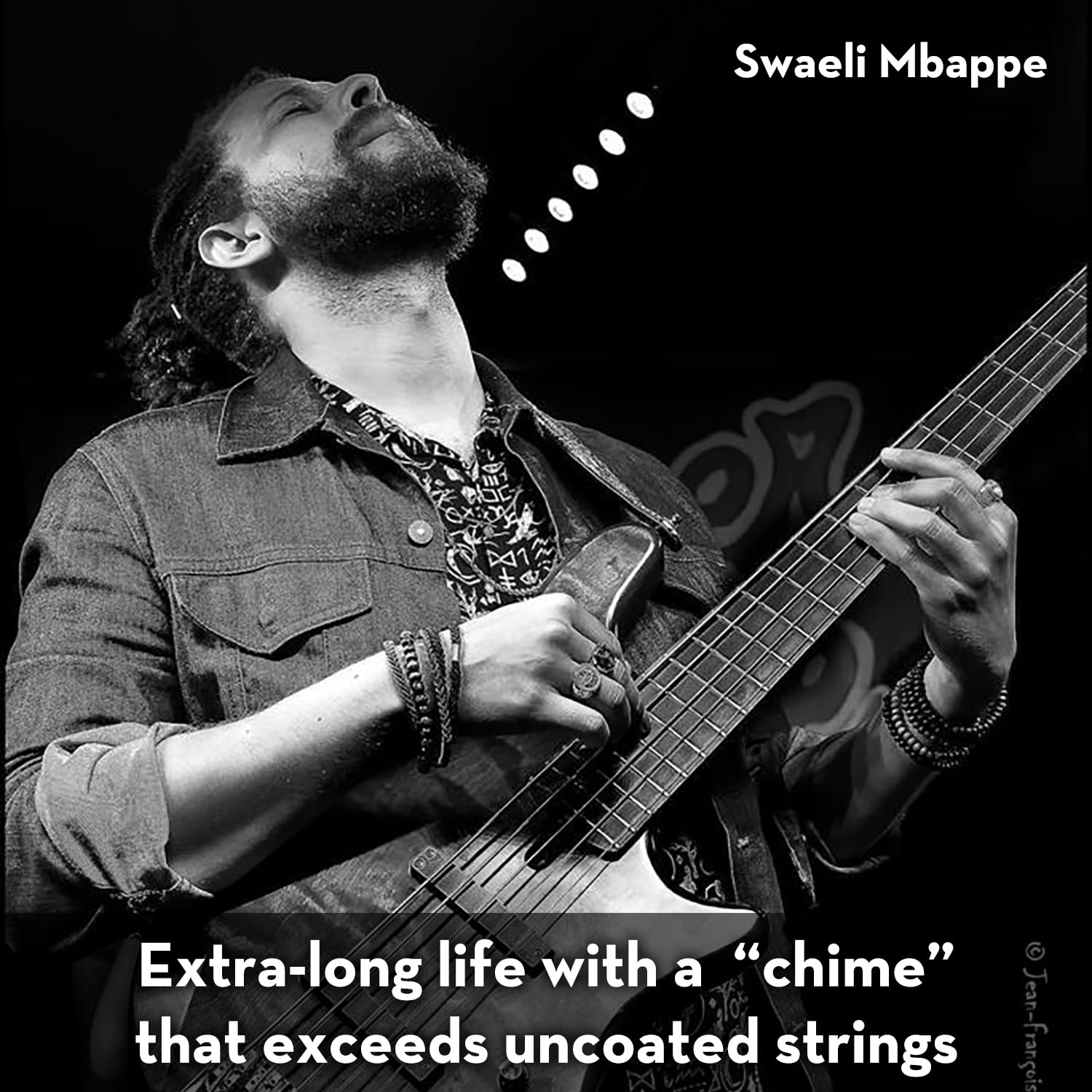 DRAGON SKIN+ - Coated Quantum Nickel Bass Strings - DBQ6-30 - Superior Sound with Comfortable Feel & Long Life: 6 String Medium