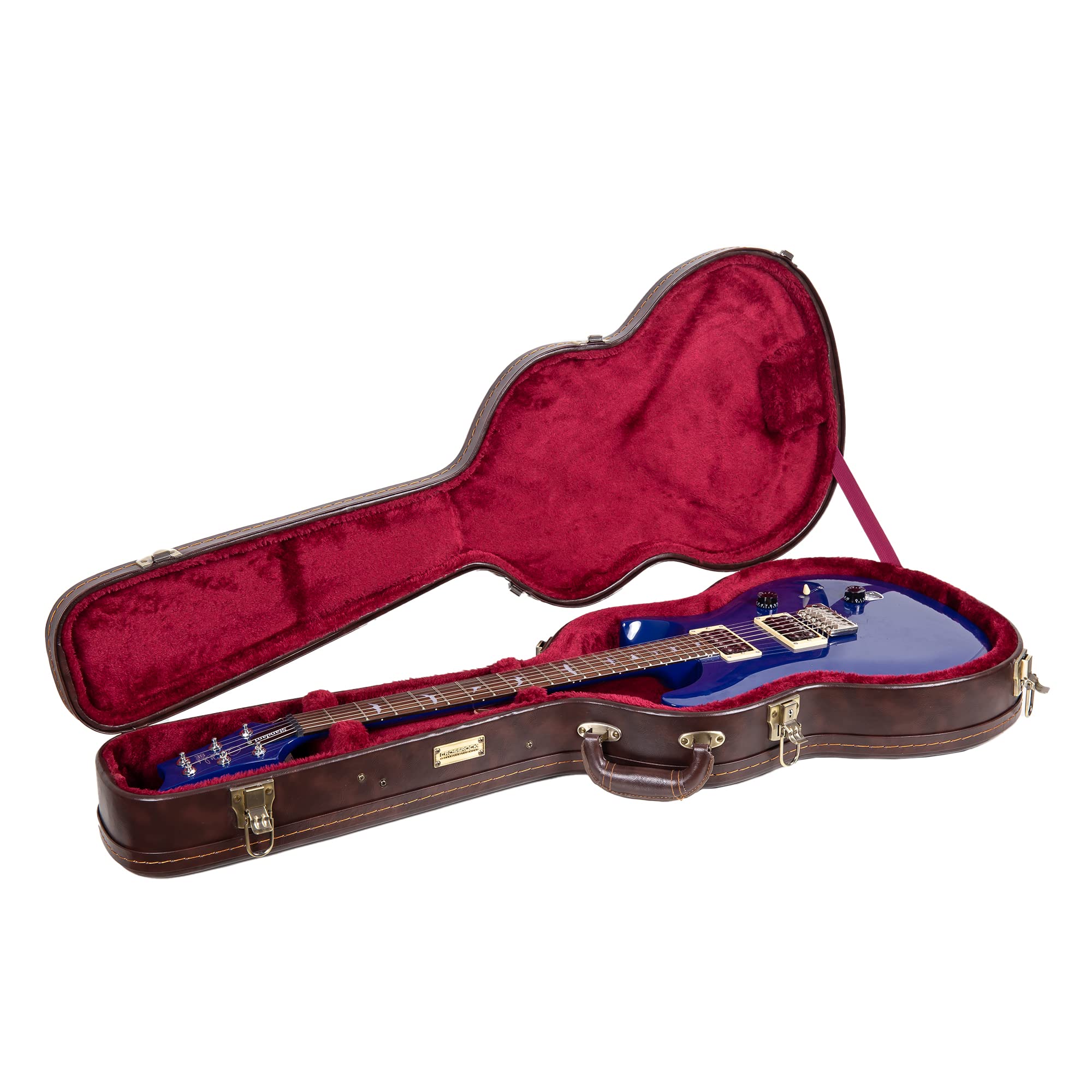 Crossrock Electric Guitar Case For Prs Se Series Hollowbody Guitars, Right-Hand, Vintage Brown (Crw620Ja14Br)