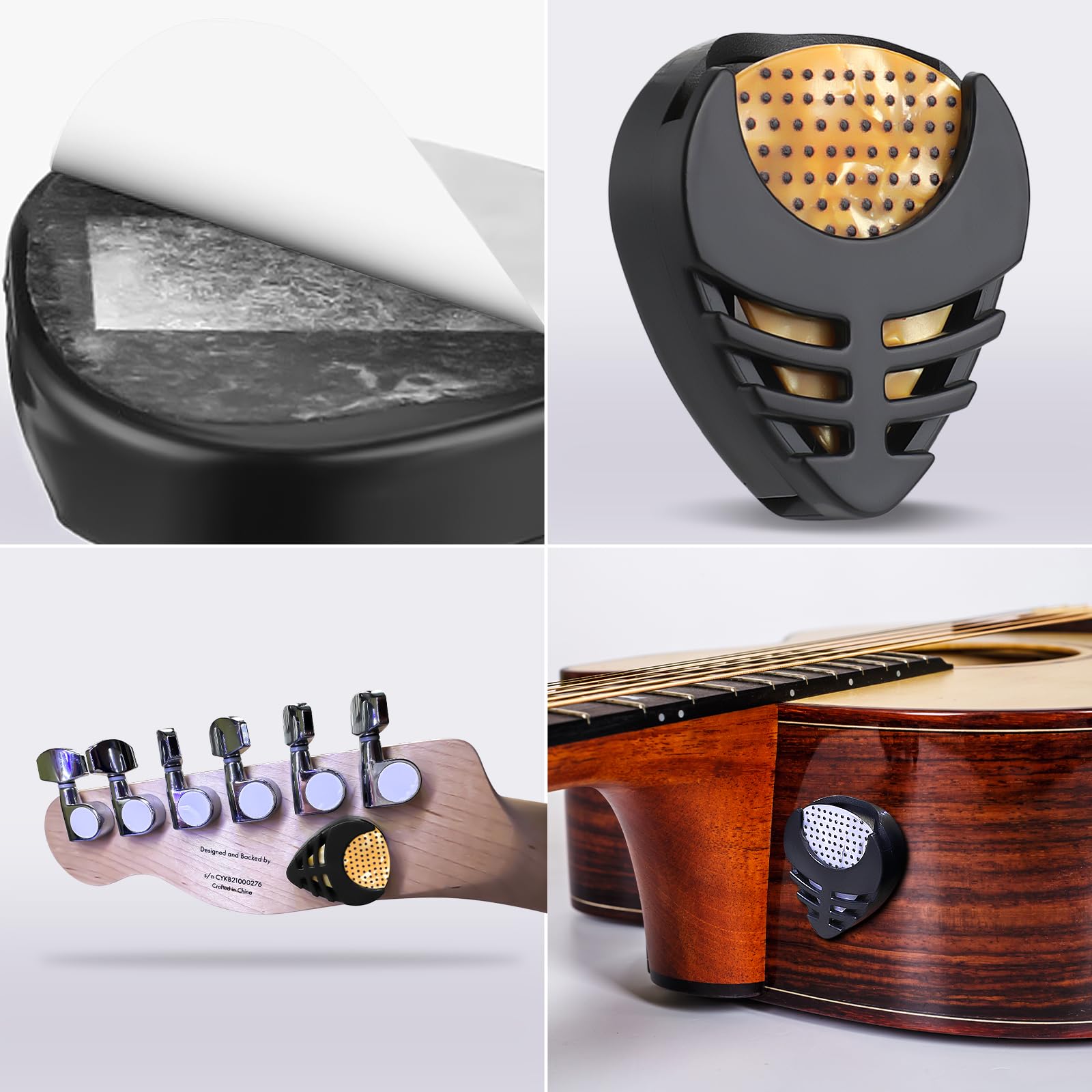 Non-slip Guitar Picks, 0.46 0.71 0.96mm Includes Thin Medium Heavy Guitar Picks,15pcs Variety Colorful Celluloid Plectrums with