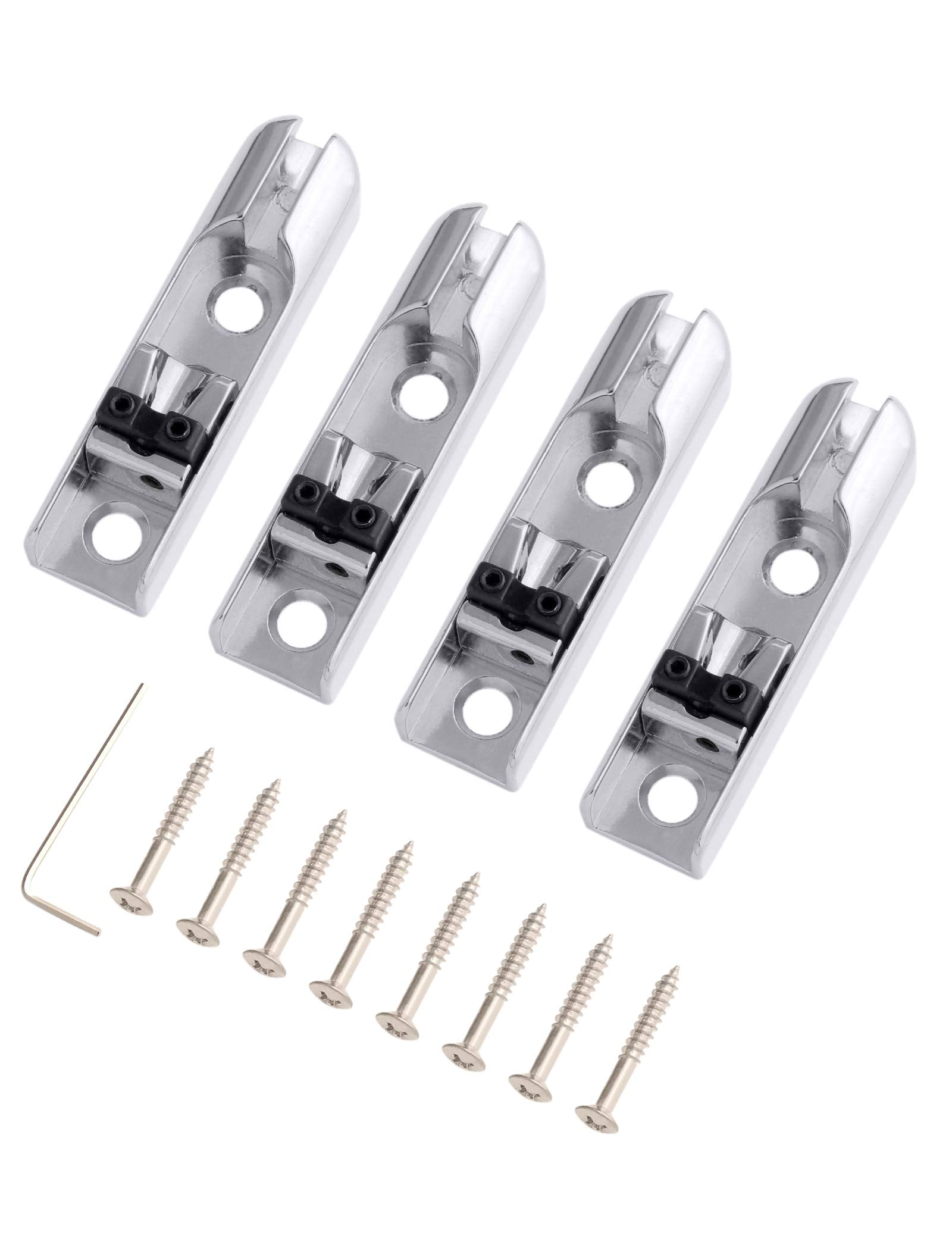 Holmer Bass Guitar Bridge Individual Bass Bridge Tailpiece Single String Bass Bridge For 4 String Bass Guitar Heavy Duty Zinc Sa