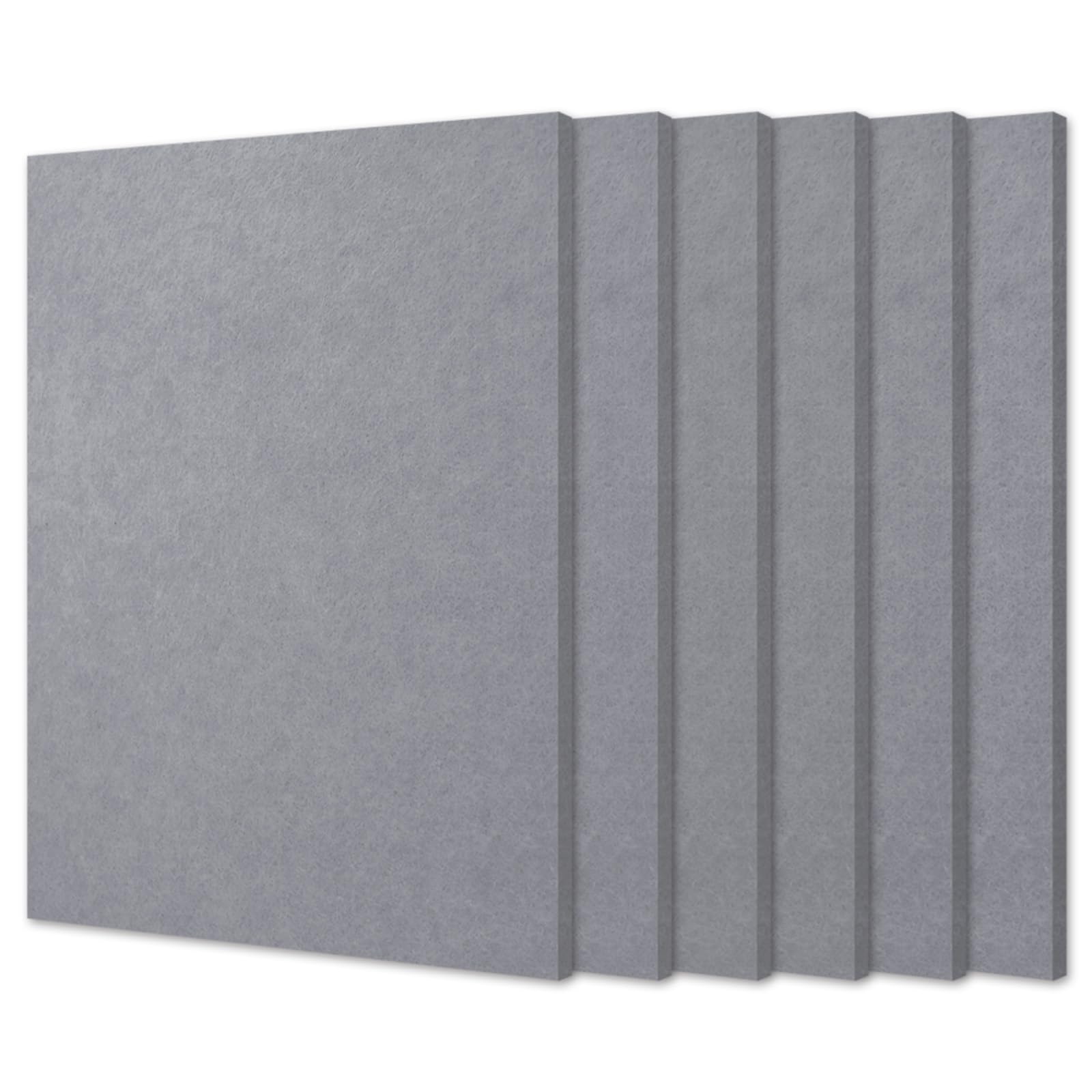 Bxi Sound Absorber - 16 X 12 X 3/8 Inches 6 Pack High Density Acoustic Absorption Panel, Sound Absorbing Panels Reduce Echo Reve