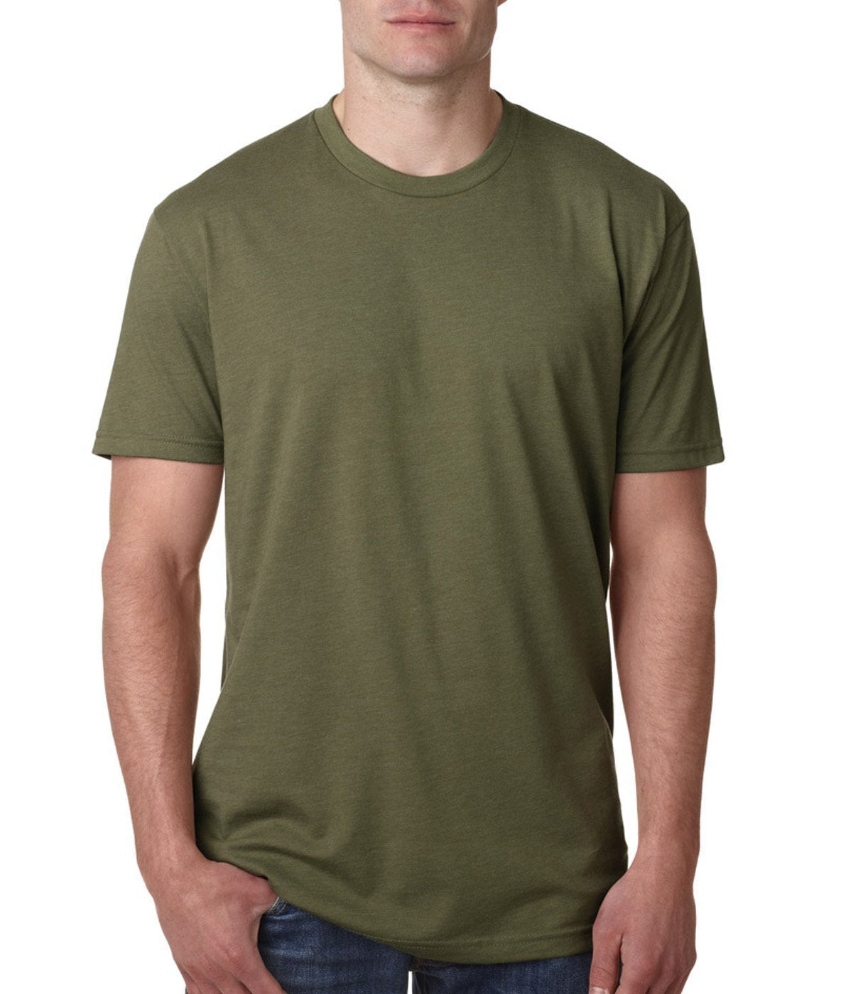 Next Level N6210 T-Shirt, Charcoal  Military Green (2 Shirts), Large