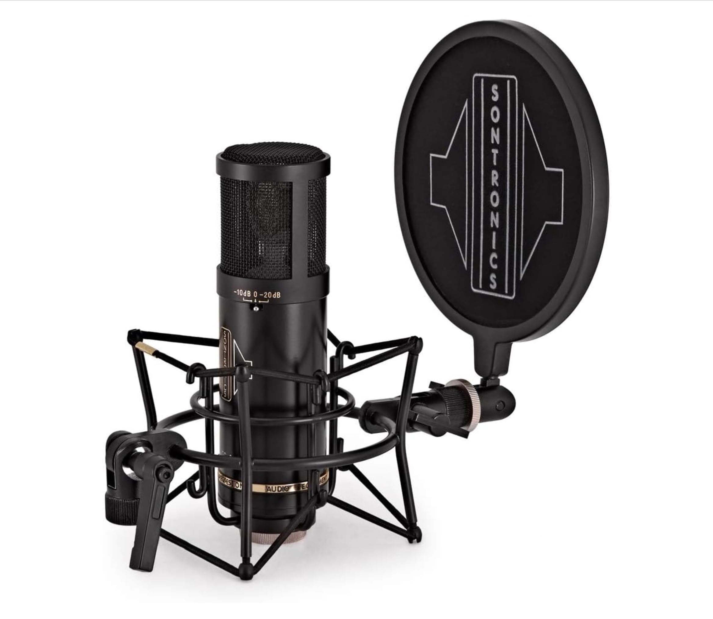 Sontronics STC-3X Professional 3-Pattern LDC XLR Studio Condenser Microphone. Broadcast, Podcast & Recording Vocals. Shock Mount