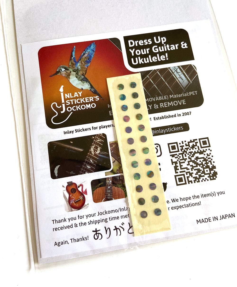 Inlay Sticker Fret Markers for Guitars & Bass - 1/8 Small Side Marker Dots - Abalone-Mix