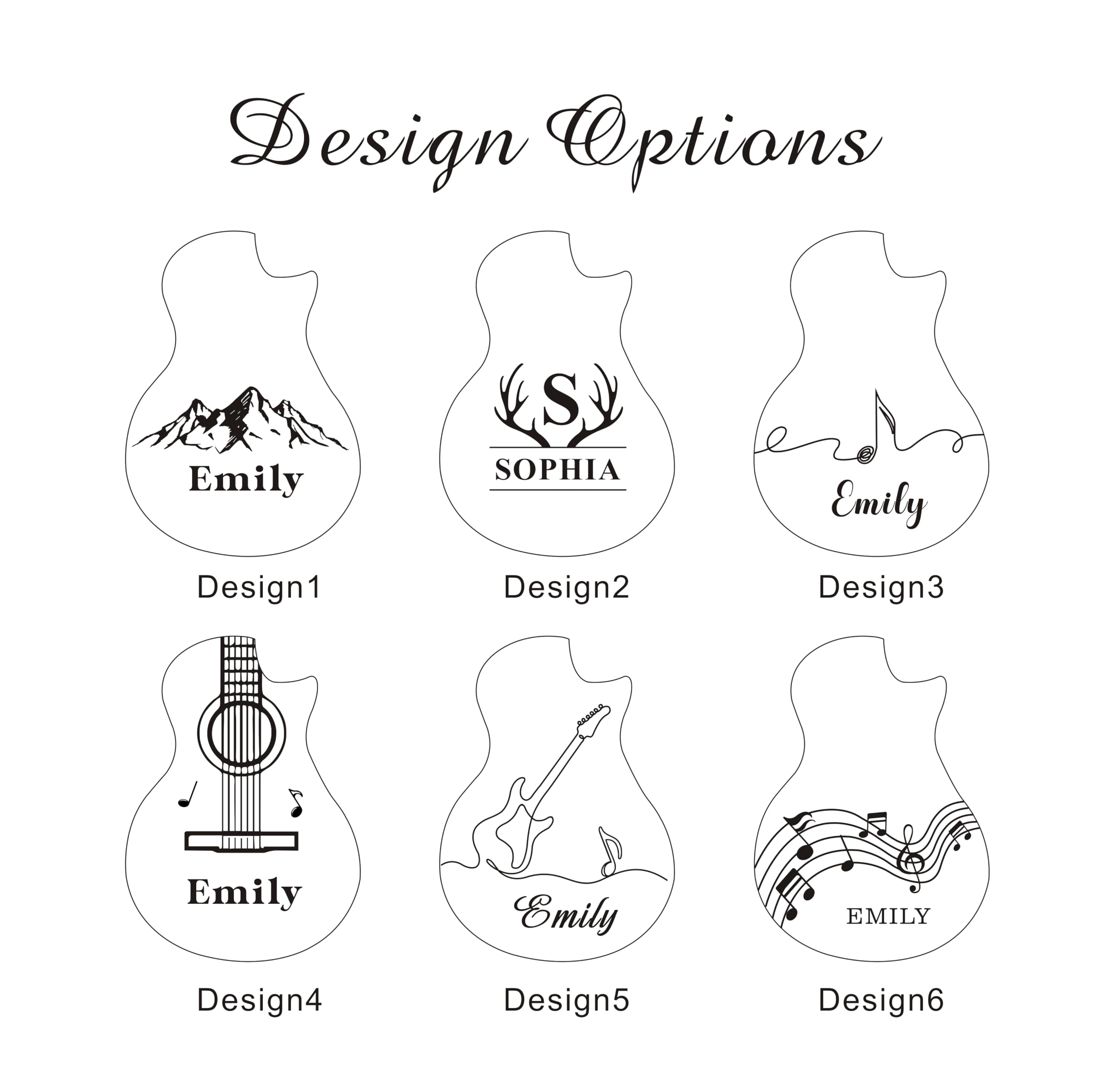 Personalized Guitar Pick Holder Engraved Wooden Guitar Picks Holder Custom Guitar Pick Case Box Gifts for Men Him Birthday Valen