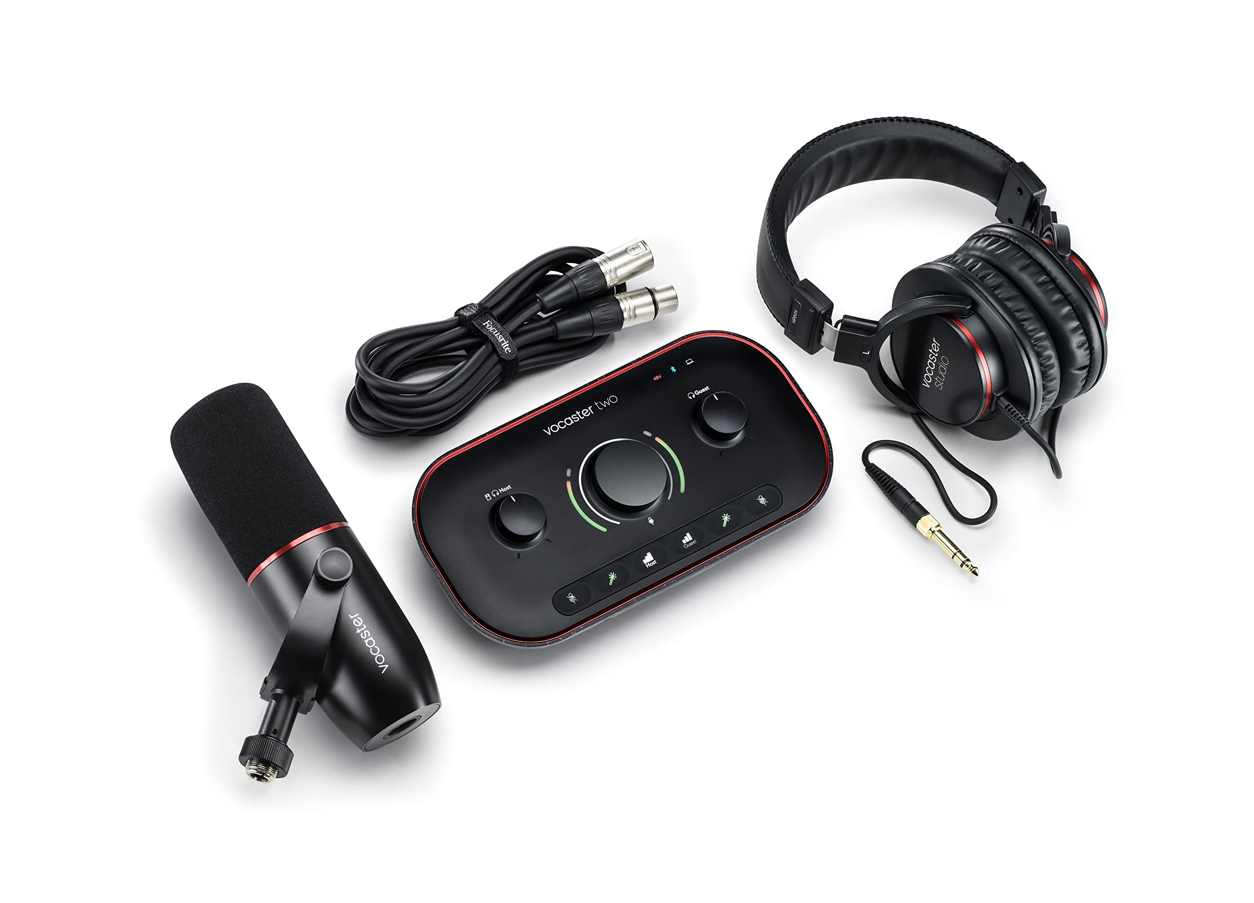 Focusrite Vocaster Two Studio - Podcasting Interface for Recording Host & Guest, with Professional Quality Vocaster DM14v Dynami