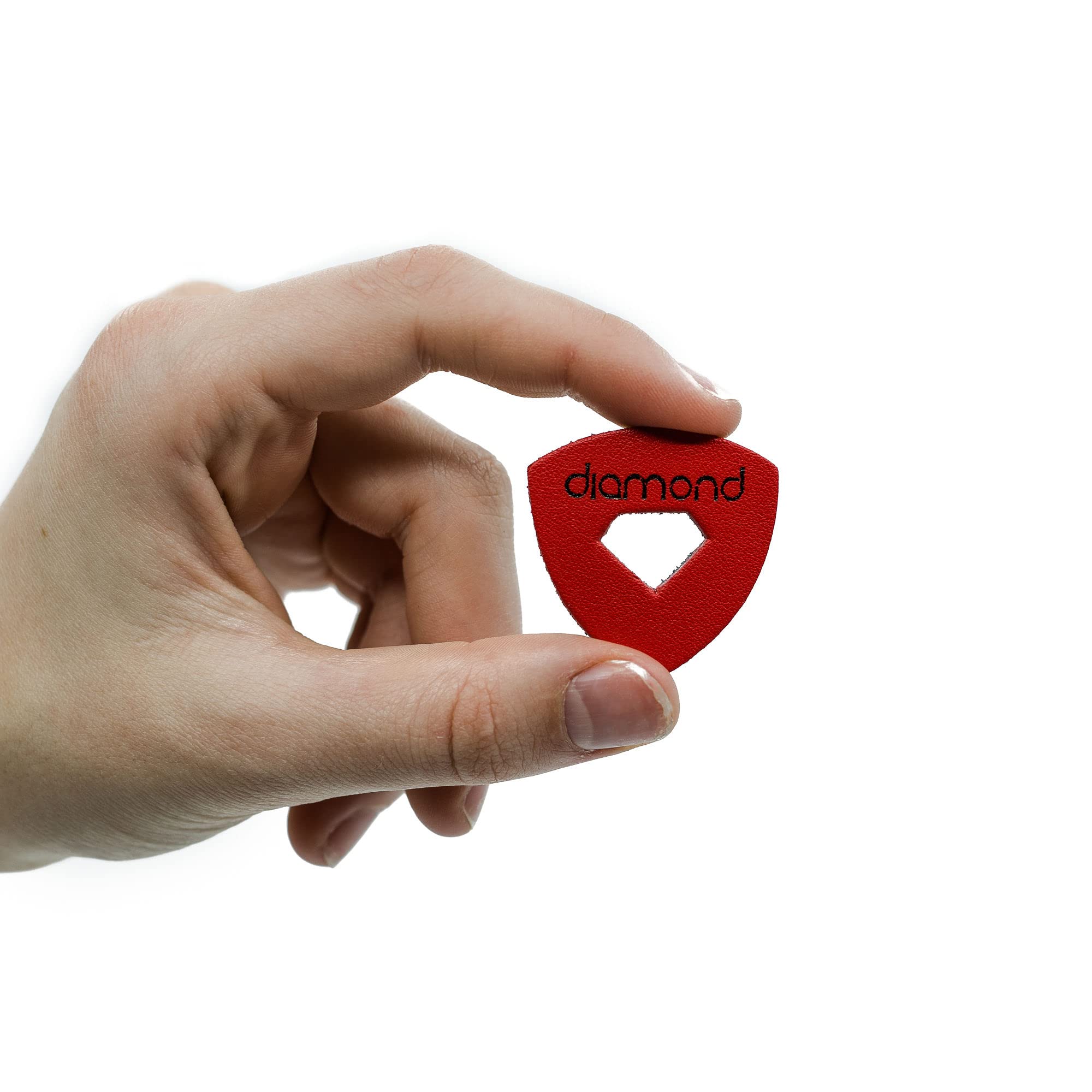 Leather Ukulele Picks with Diamond-Shaped Cutout Hole for Enhanced Grip Never Drop your Pick while Playing also works as a Guita