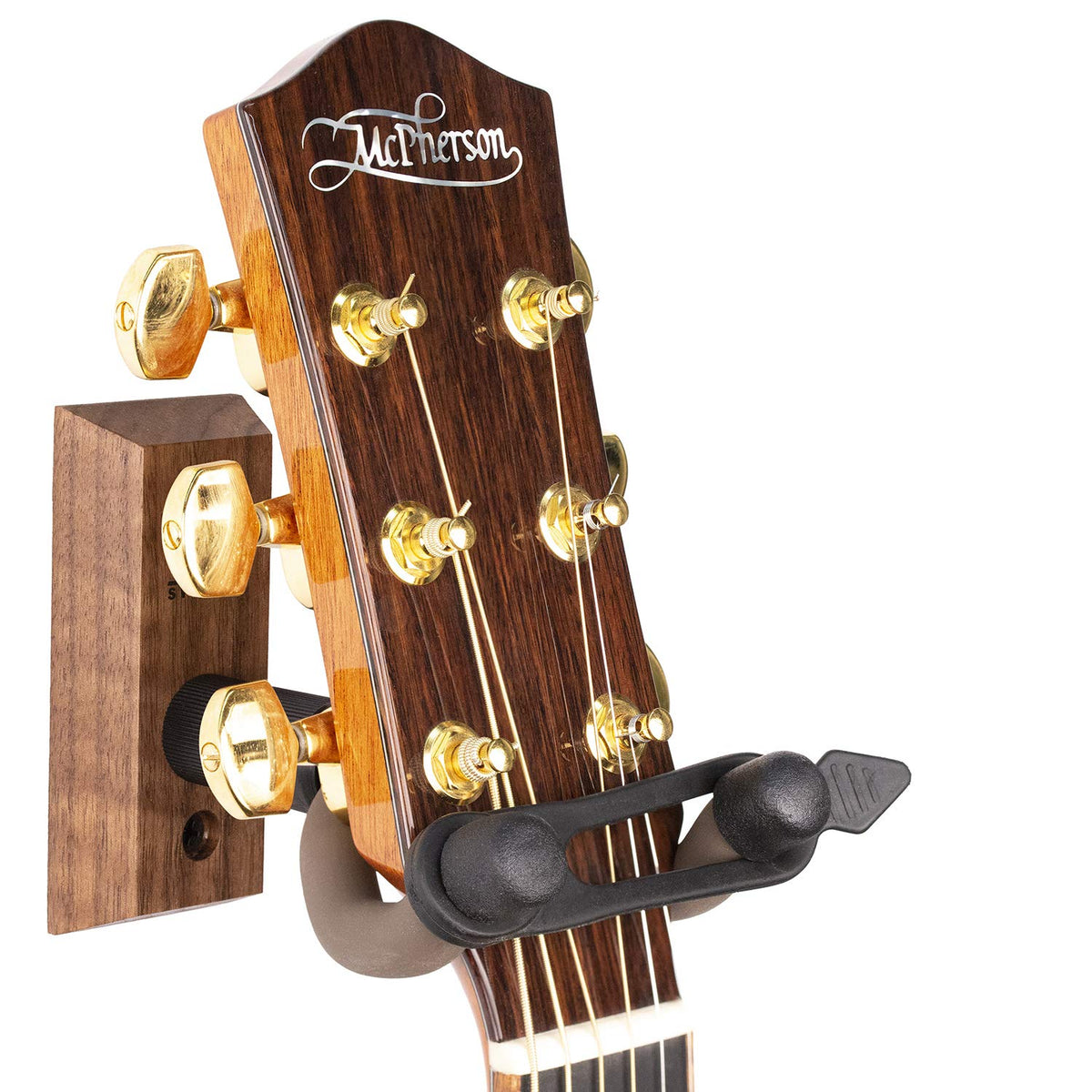 String Swing Guitar Wall Mount Hanger With Keeper Strap- Electric Acoustic And Bass Guitars Cc01K-Bw