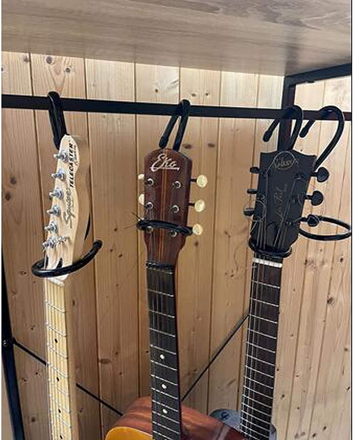 Portable Guitar Hanger and Closet Display Rack Guitar Bracket Holder Stand Storage With No-slip Rubber Padding, for Home or Stud
