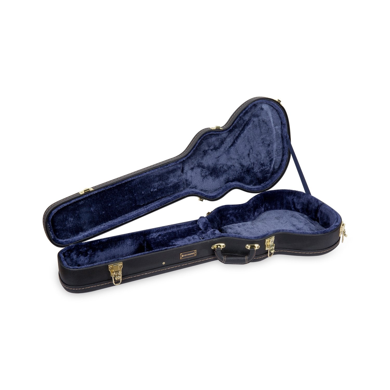 Crossrock CRW600 Deluxe Series LesPaul Guitar Case,Arch-top Wooden Case in Black