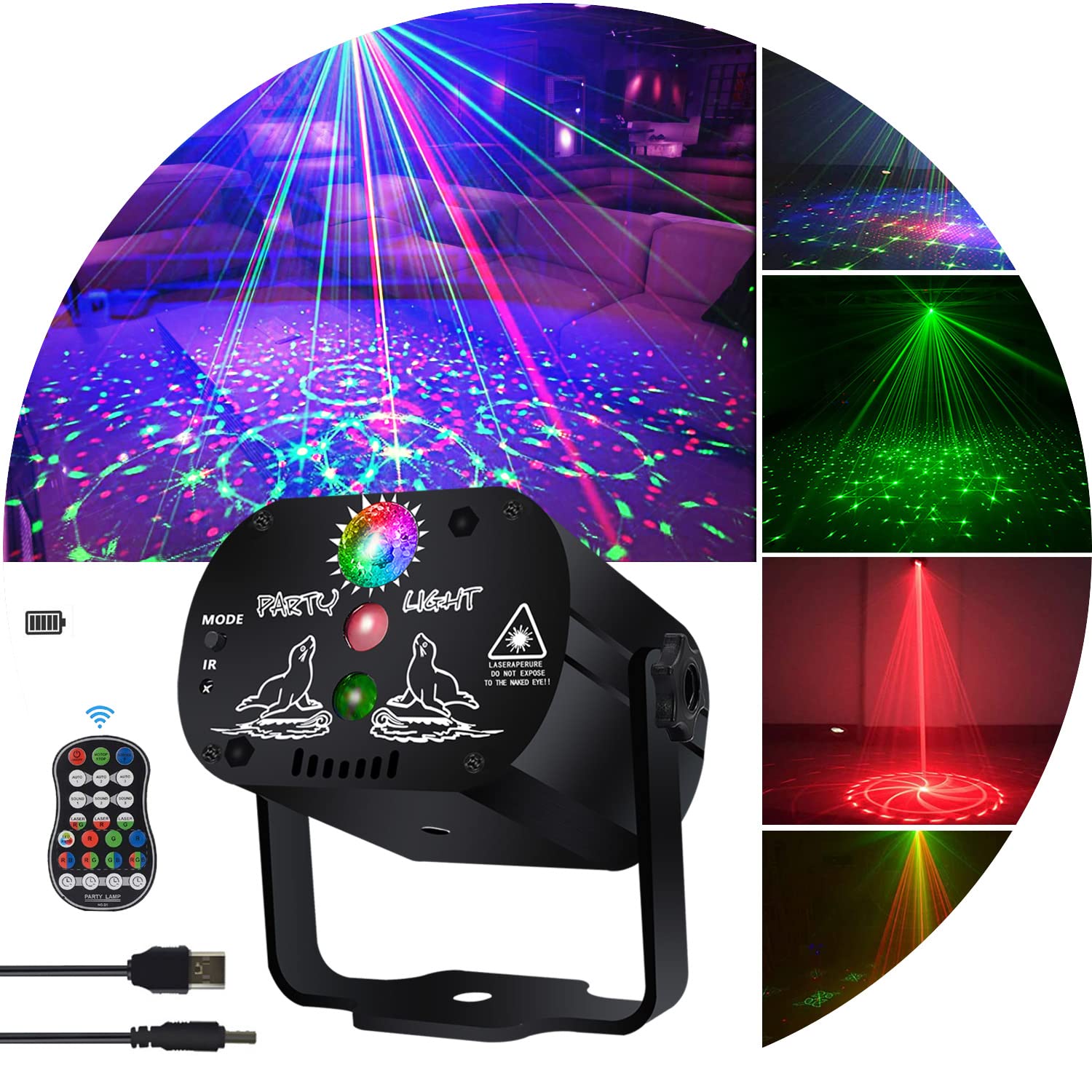 Stage Lights Kismee Dj Club Disco Party Lights Strobe Lights Sound Activated For Xmas Bar Halloween Decorations Karaoke Pub Ktv
