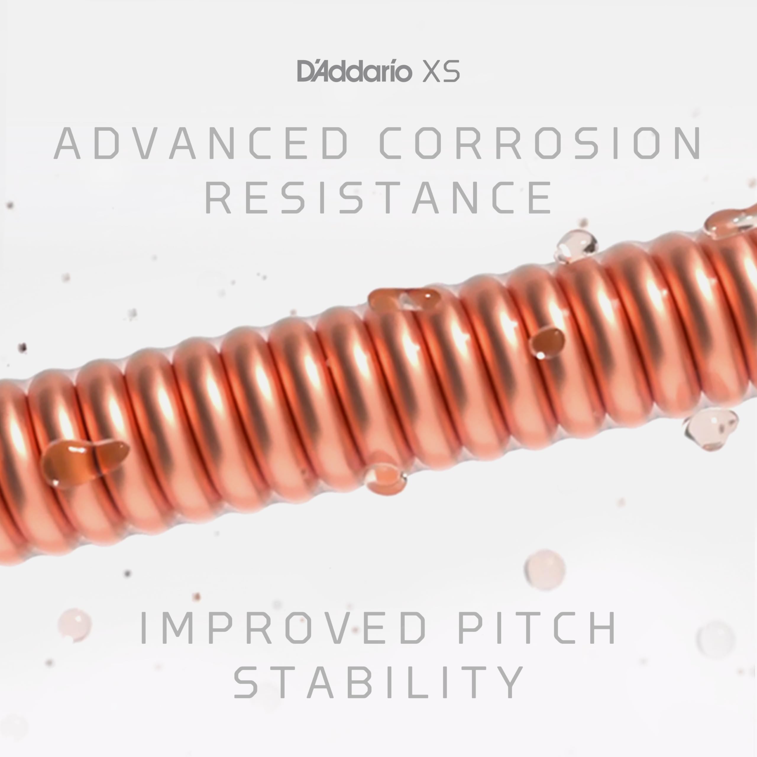 D'Addario Guitar Strings - XS Phosphor Bronze Coated Acoustic Guitar Strings - XSAPB1253-B25 - Maximum Life with Smooth Feel & E