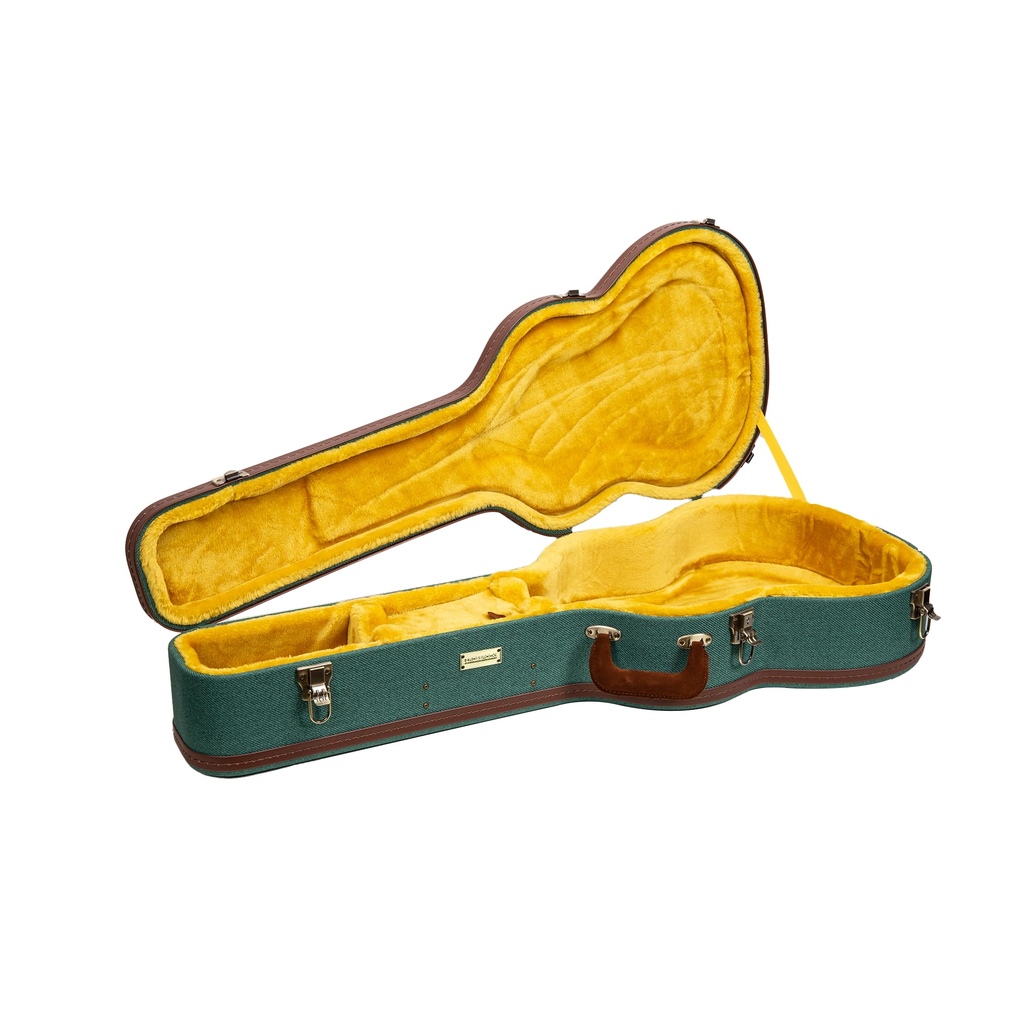Crossrock Master Series Classical Guitar Case For 4/4 Nylon String | Malachite Blue Eco Tweed Fabric, Re-Engineered Shell, Leath