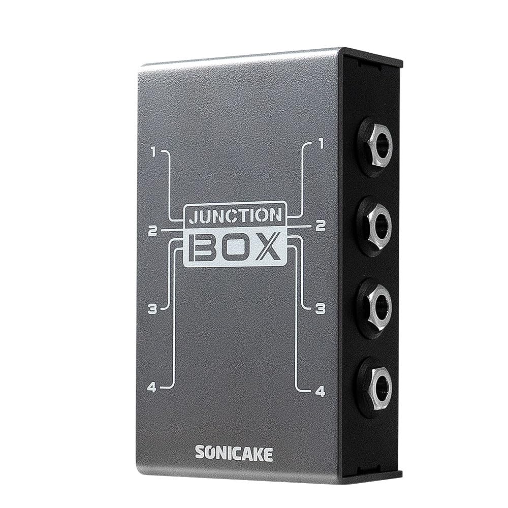 SONICAKE Junction Box - TRS Stereo 4 Channels Organization Line Guitar Bass Effects Pedal, True Bypass