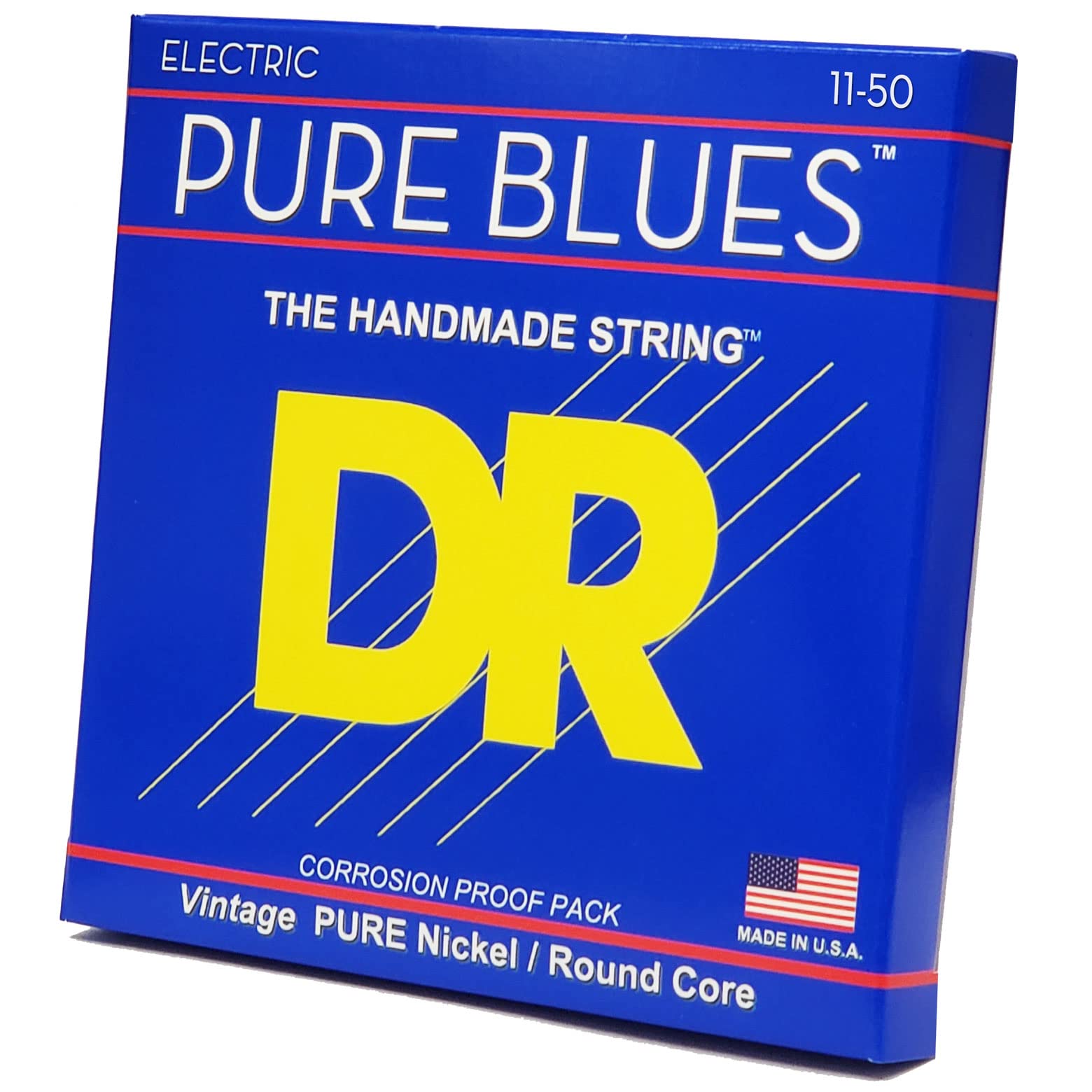 DR Strings Pure Blues Pure Nickel Wrap Round Core 11-50