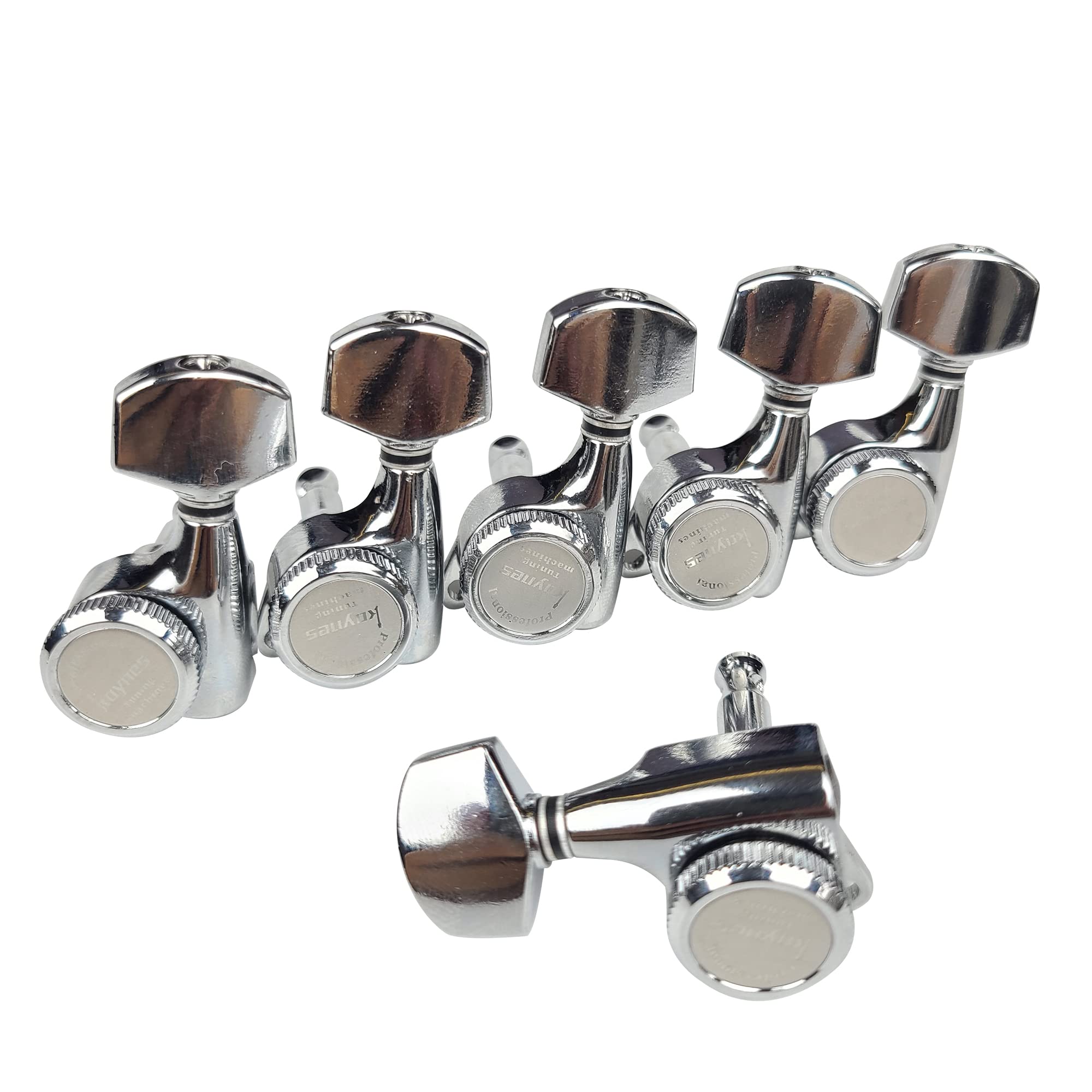 Kaynes Guitar Locking Tuners - 18:1 Chrome Silver Lock String Tuning Keys Pegs Machine Heads Tuners For Strat Tele St Tl Lp Sg M