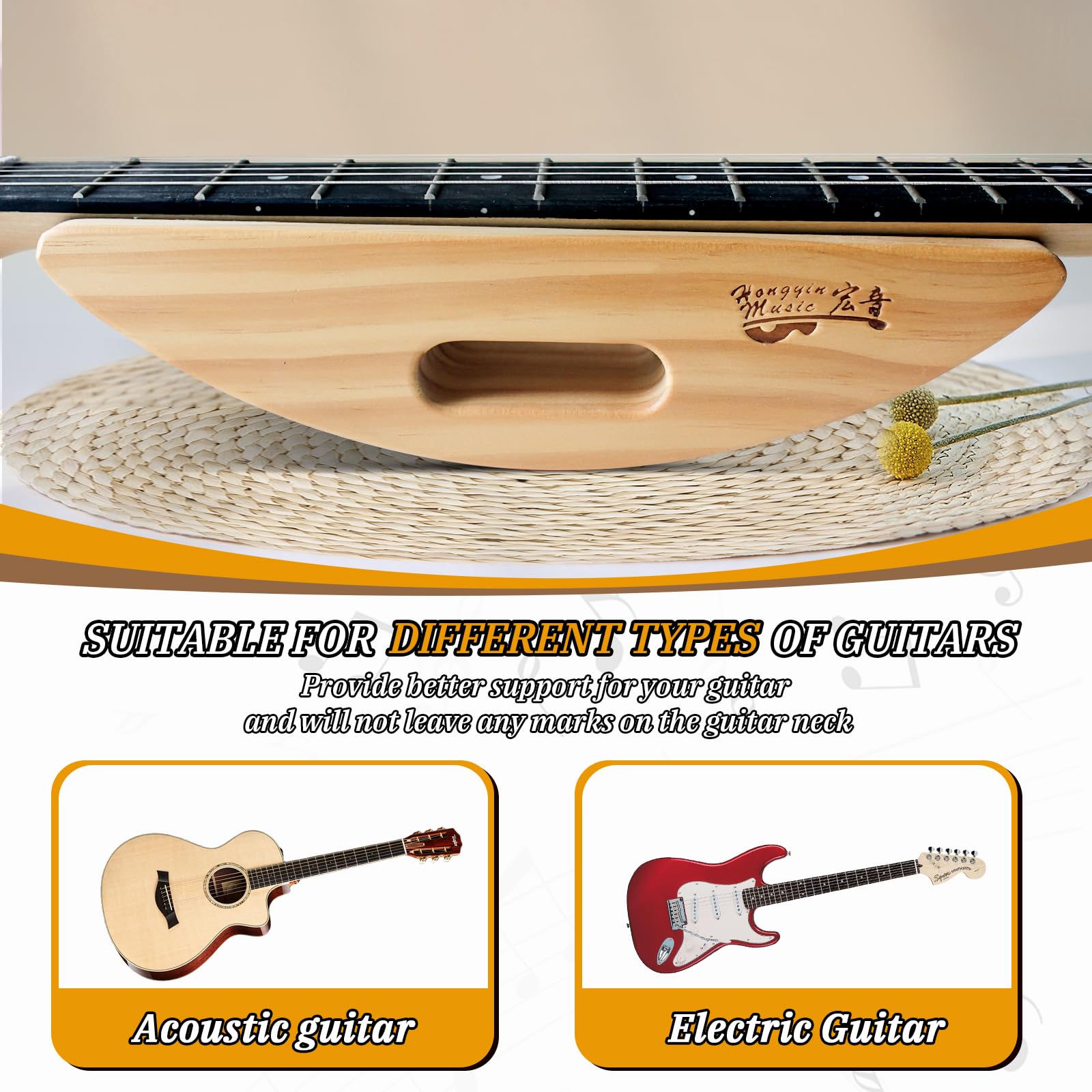 Guitar Neck Rest, Guitar Neck Cradle Support Pillow String Instrument Luthier Tool,Guitar Support Pillow for Changing Strings,Wo
