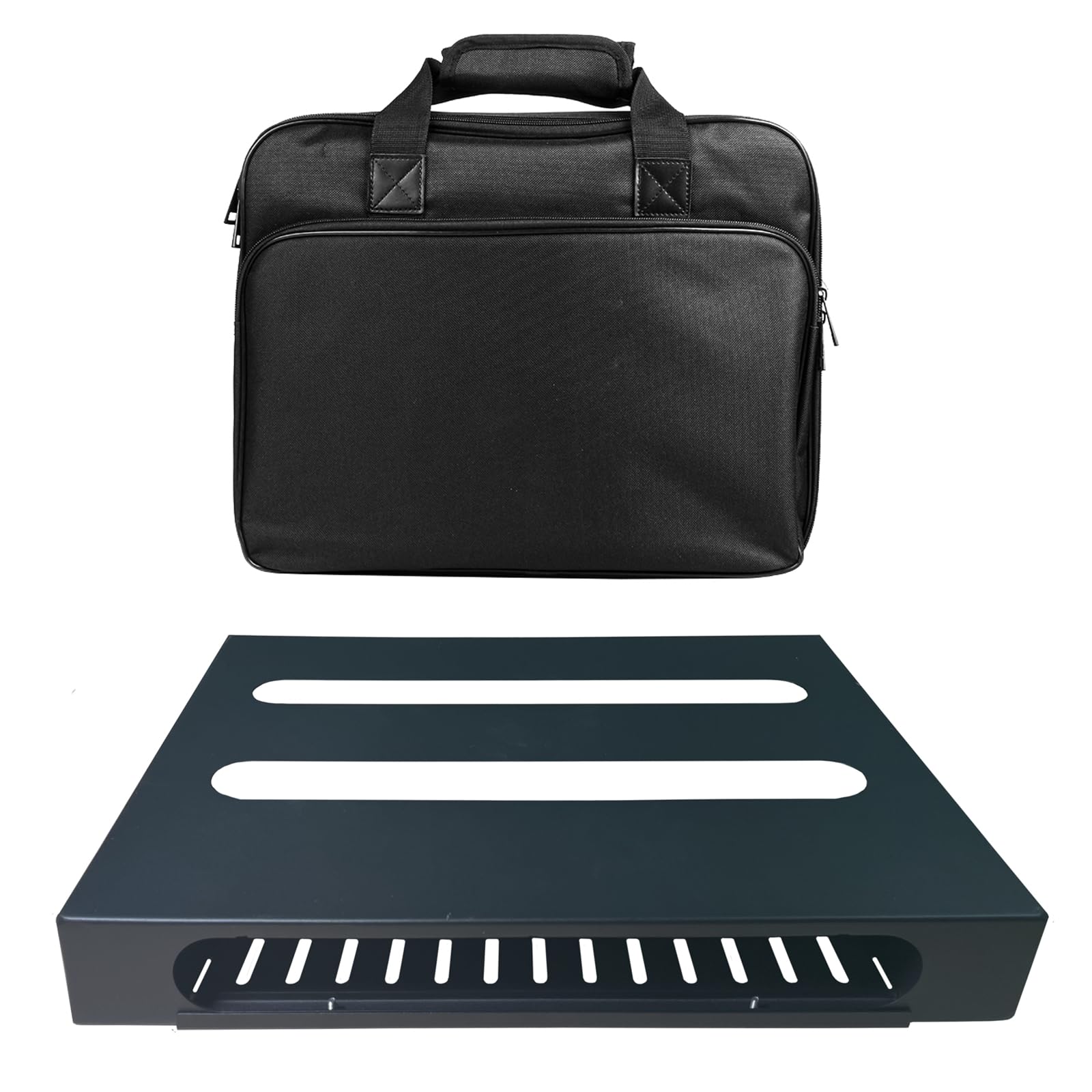 GOKKO Guitar Pedal Board 13.8 x 11 Guitar Pedalboard with Gig Bag and Mounting Tape (Build-in Power Supply Bracket)