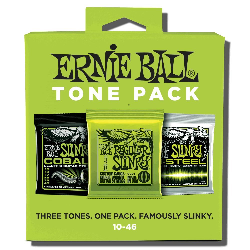 Ernie Ball Regular Slinky Electric Tone Pack Guitar Strings, 10-46 Gauge (P03331)
