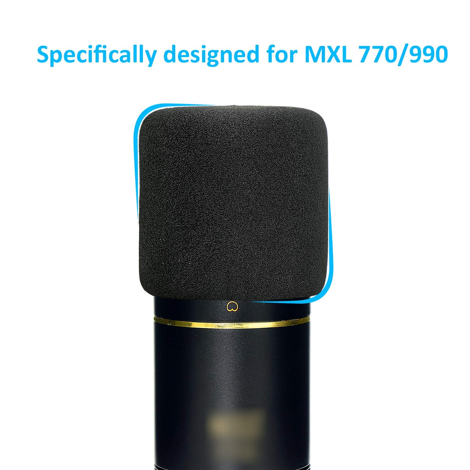 MXL 770 990 Microphone Stand with Pop Filter - Mic Suspension Boom Scissor Arm Stand with Foam Windscreen for MXL Mics 990 770 b