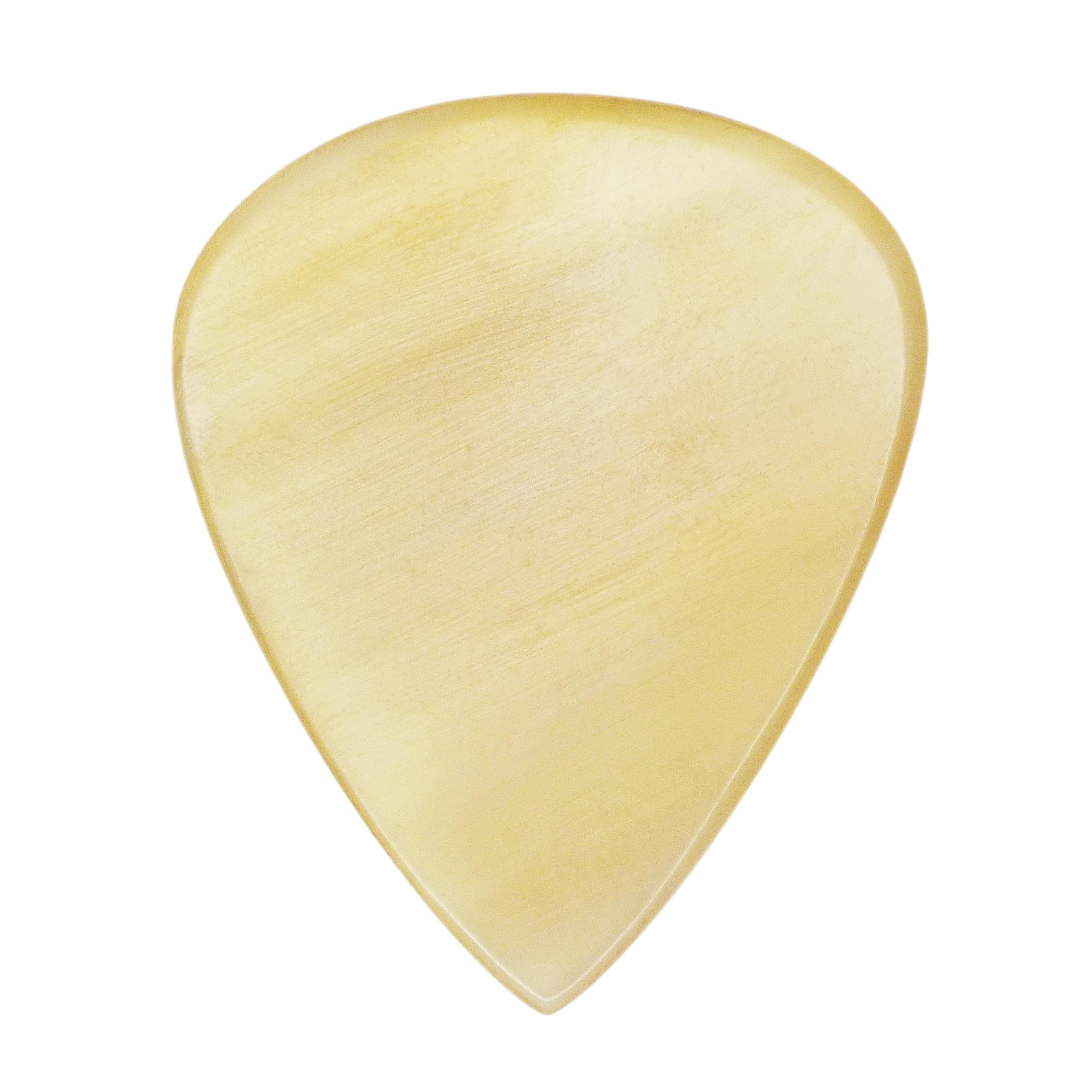 White Buffalo Horn Guitar Or Bass Pick - 1.5 Mm Heavy Gauge - 351 Shape - Natural Finish Handmade Specialty Exotic Plectrum - 1