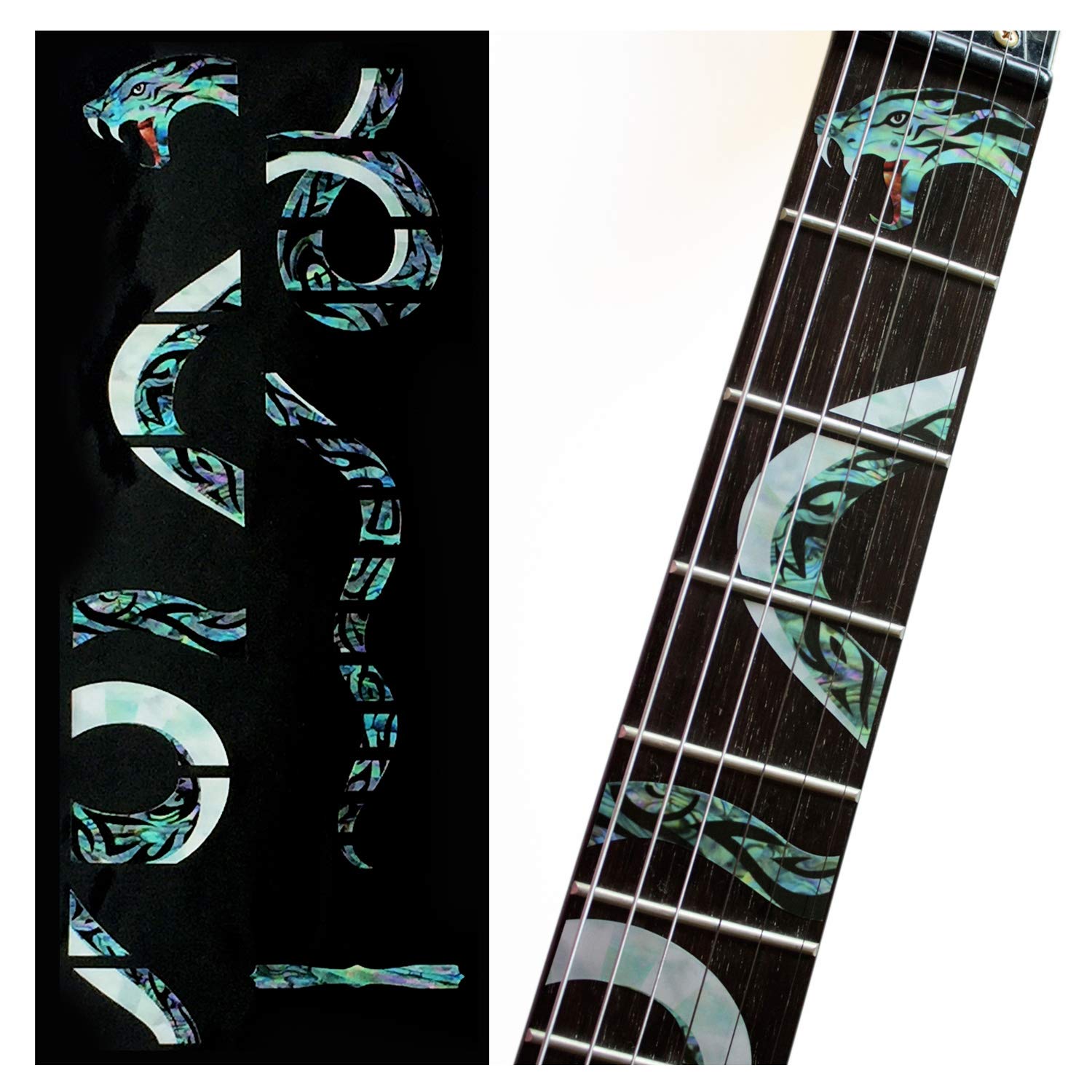 Jockomo Twisted Snake Guitar Inlay Sticker