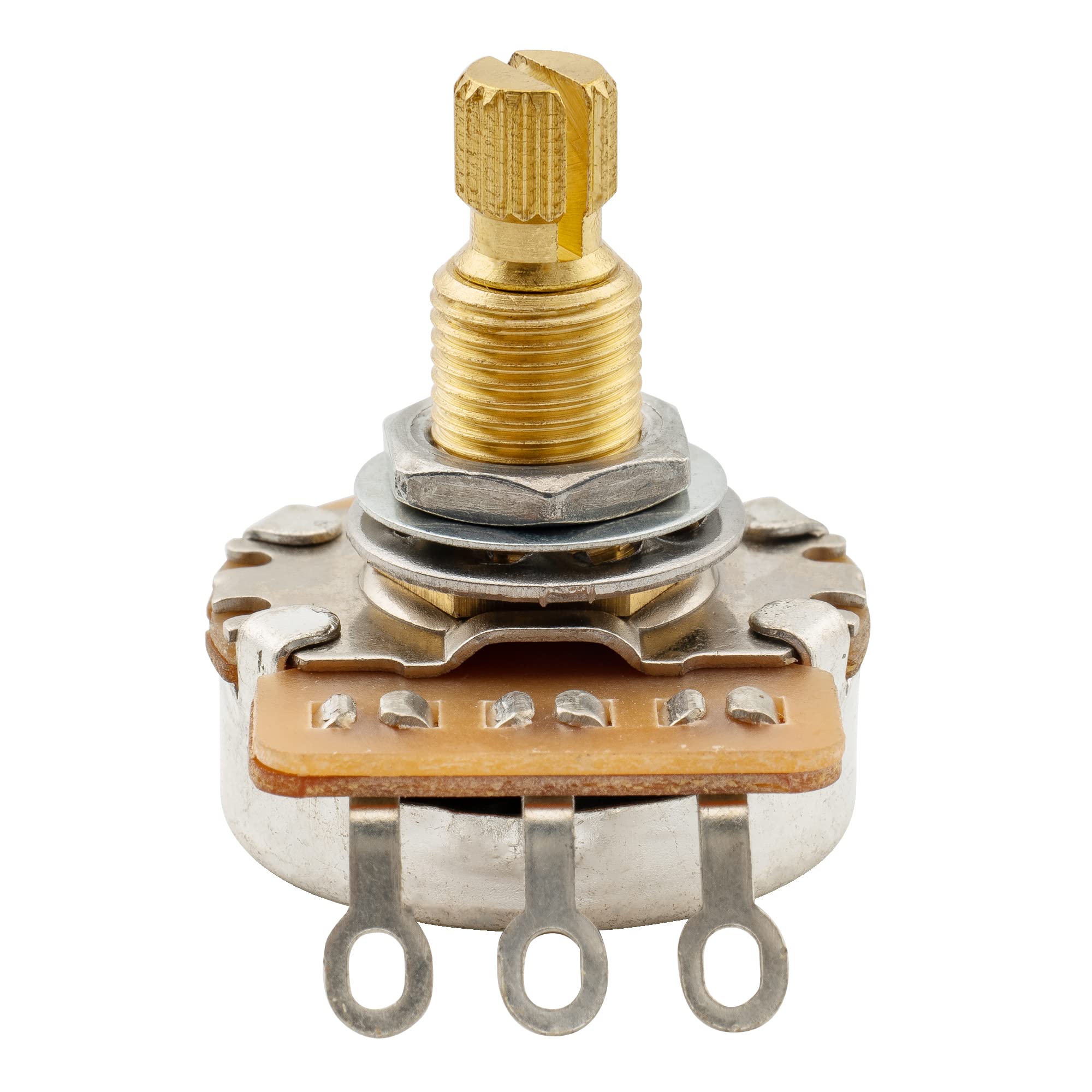 Musiclily Pro HD B500K Full Brass Metric Coarse 18-Spline Split Shaft Pot Linear Taper Potentiometer for Electric Guitar Bass