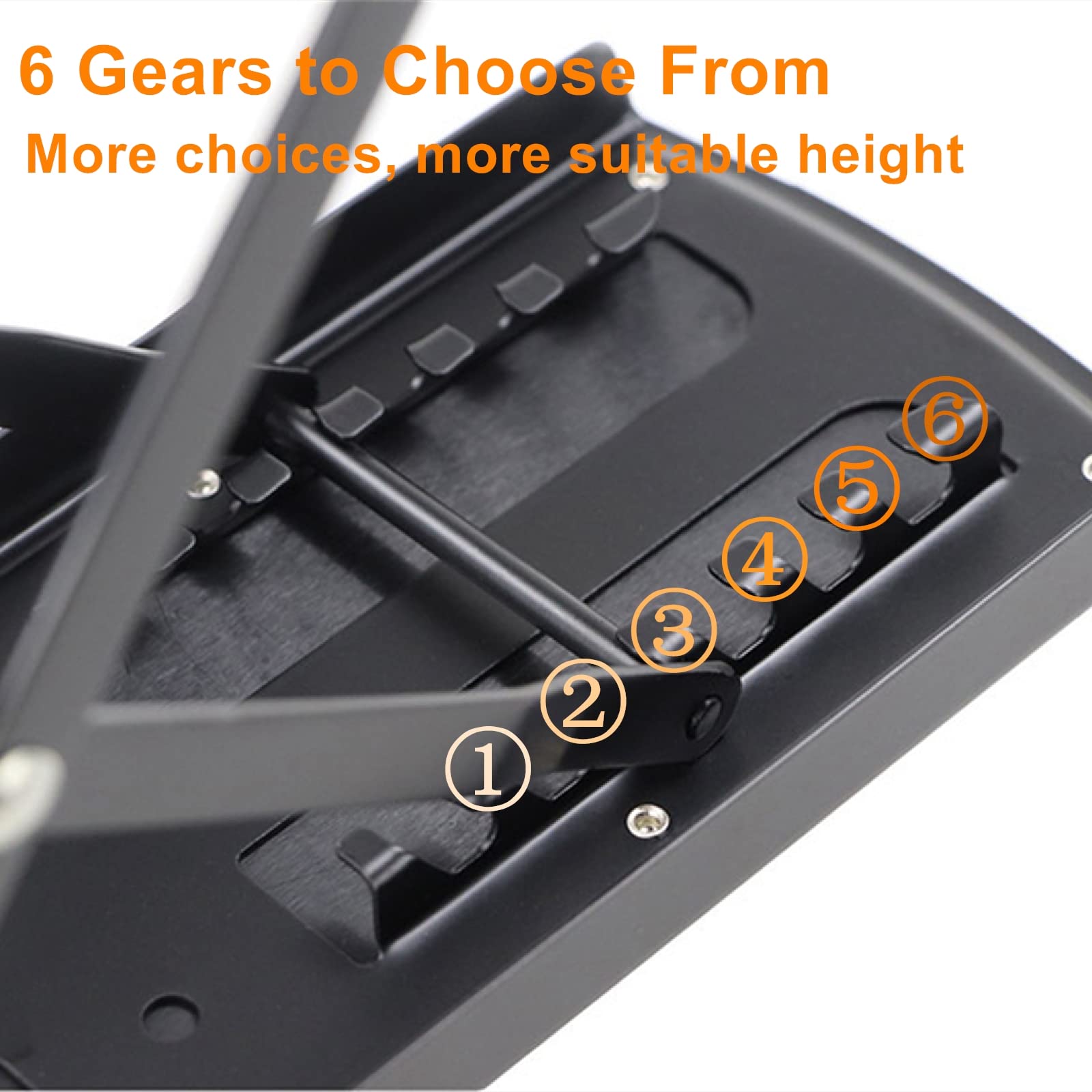 Miwayer Guitar Foot Rest 6-Position Height Adjustable Rubber End Caps and Non-Slip Rubber Padfor Com fortable and Solid Support