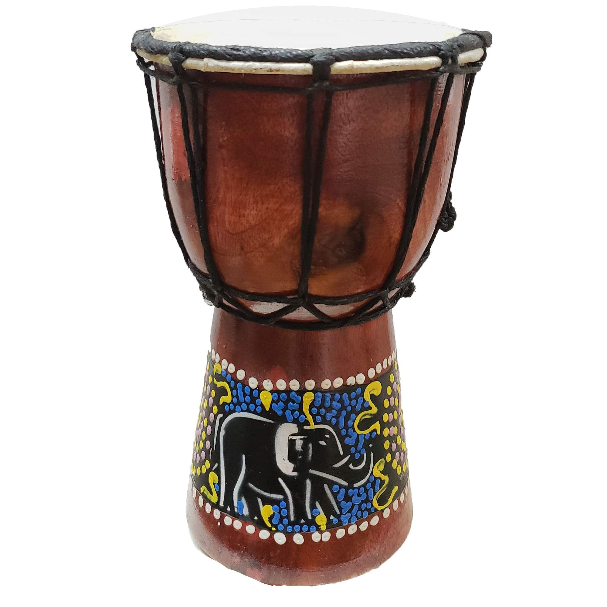 Djembe Drum Hand Painted Multicolored Dot Aborigine With Unique Random Patterns Bongo African Inspired Music Awesome Gifting Ide