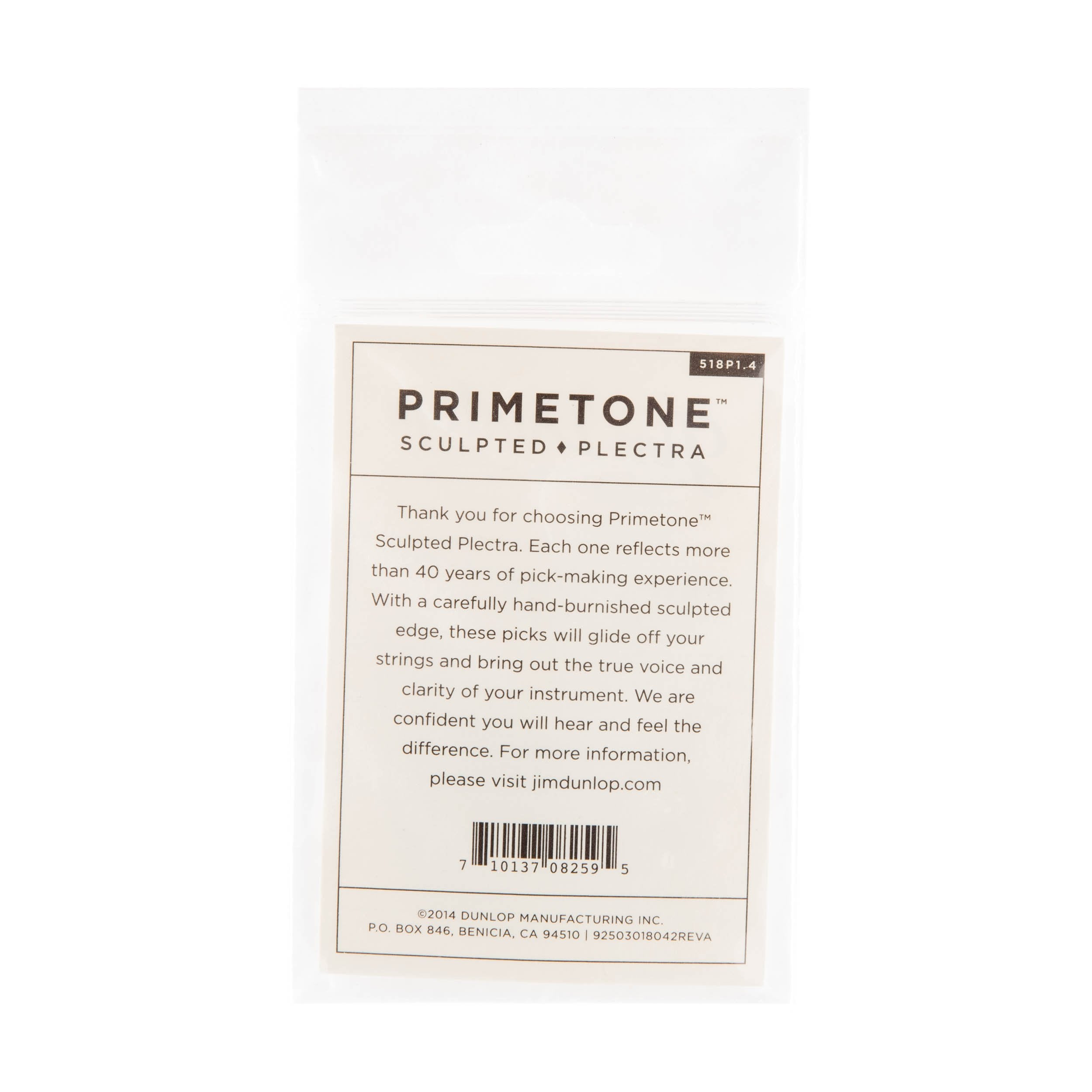 Dunlop Primetone Jazz III 1.4mm Sculpted Plectra (Grip), 3 Pack