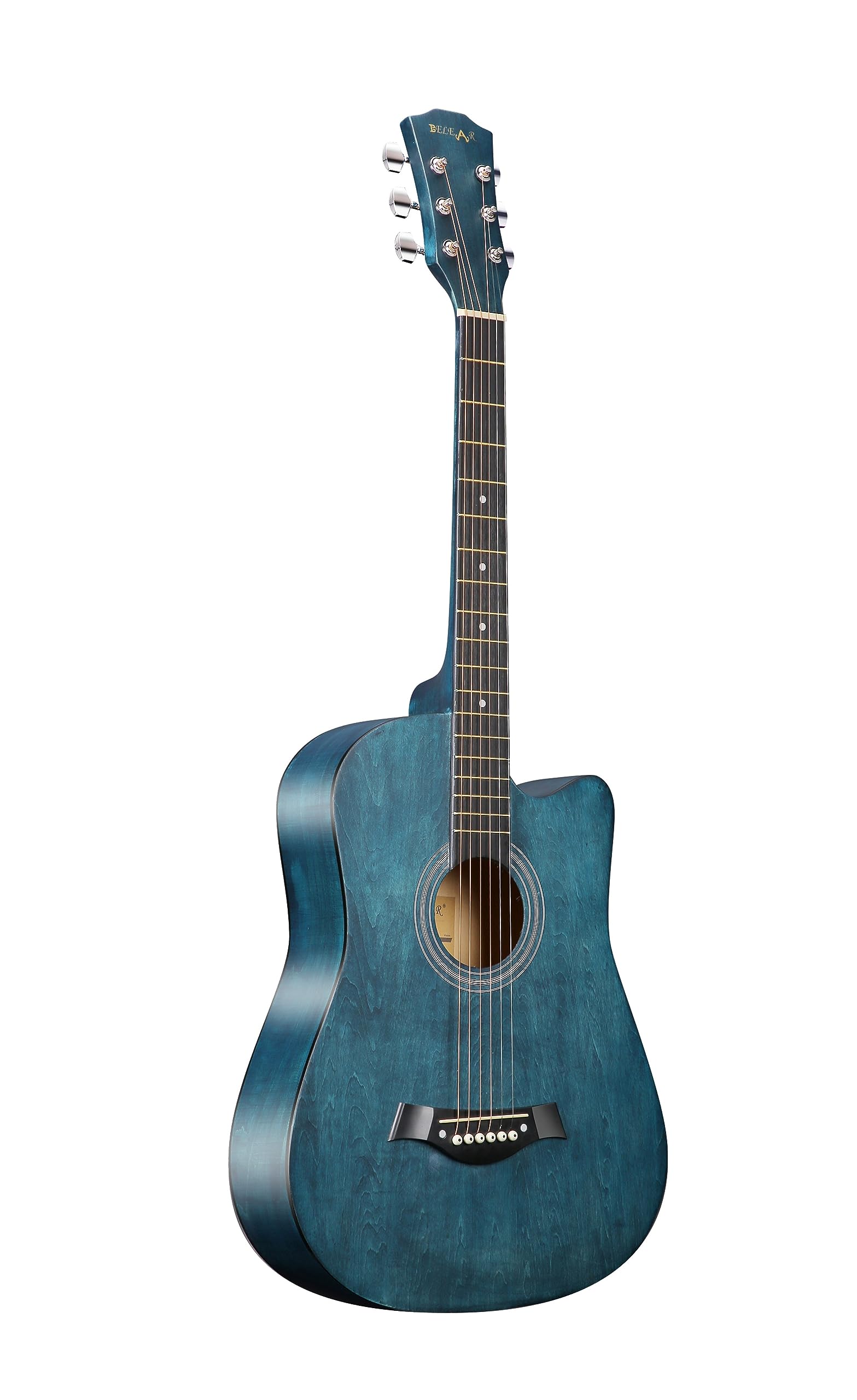 Belear I-280 38 Inch Blue Spruce Cutaway Acoustic Guitar With Dual Action Truss Rod