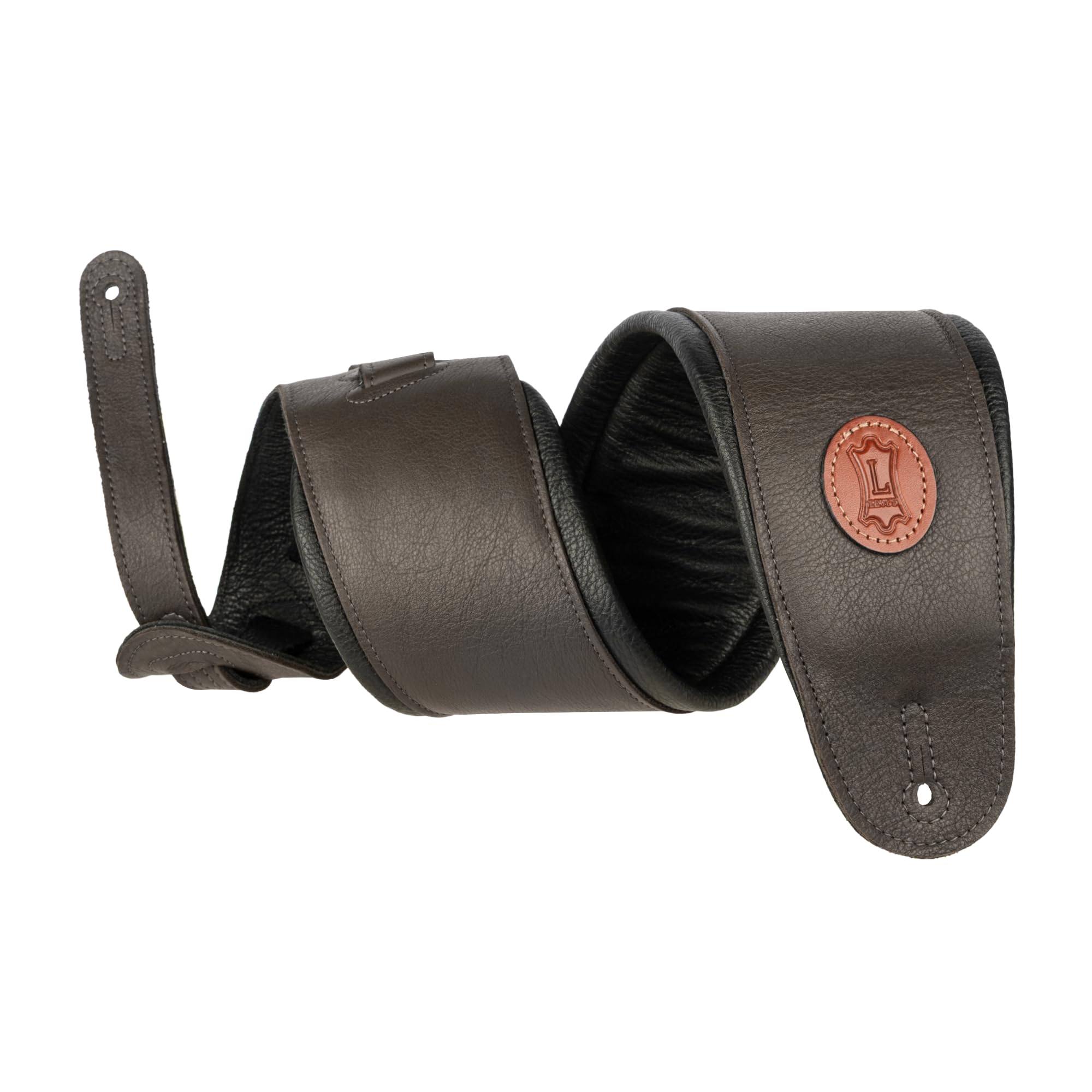 Levys Leathers Signature Legacy Series 4.5 Garment Leather Guitar Strap, Dark Brown (MSS2-4-DBR)