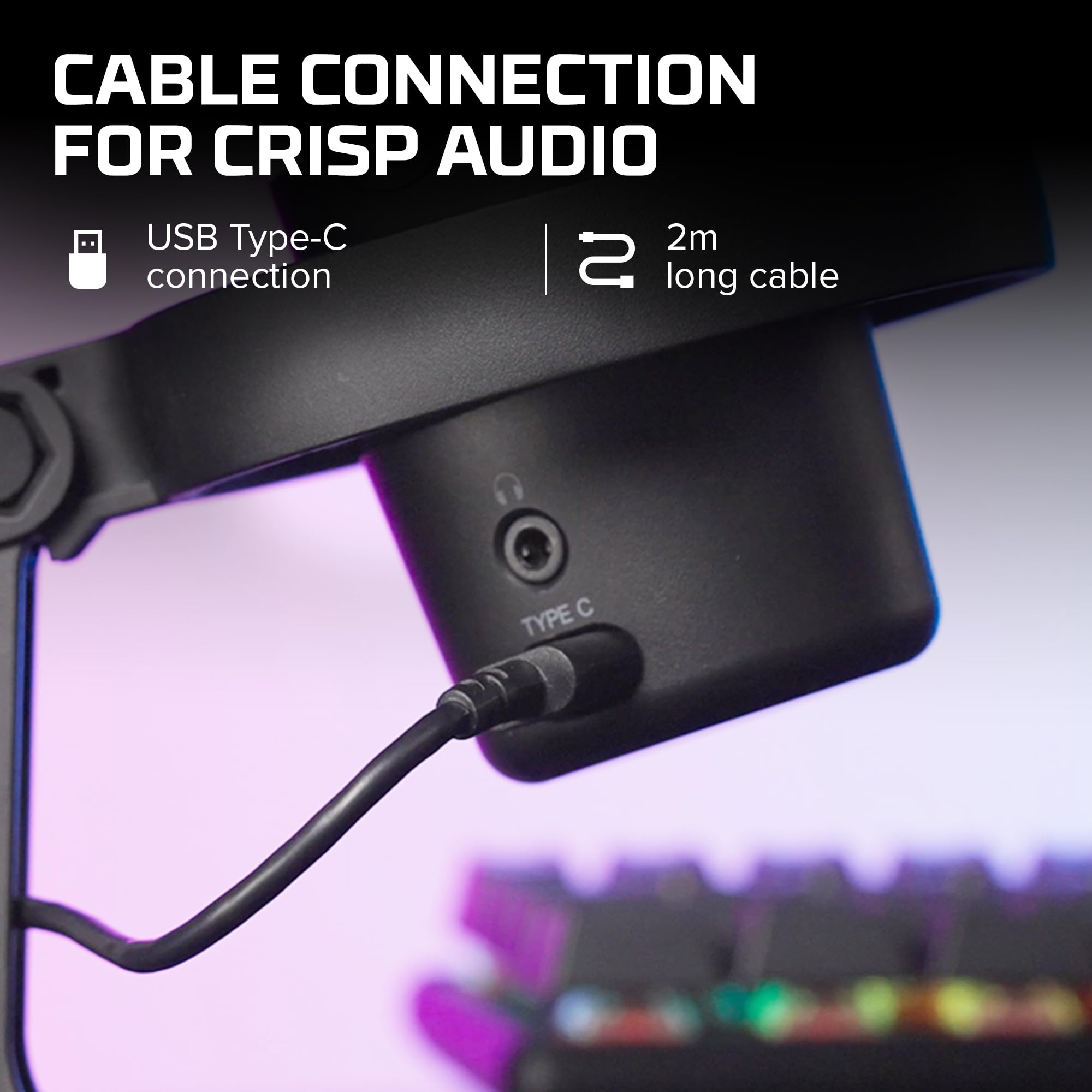 HyperX DuoCast - RGB USB Condenser Microphone for PC, PS5, PS4, Mac, Low-profile Shock Mount, Cardioid, Omnidirectional, Pop Fil