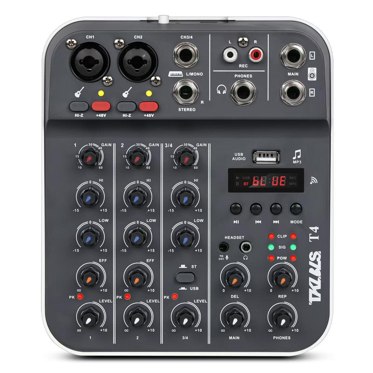TKLBLS Unpowered Recording Audio Mixers, 6 Channel Sound Board Mixing ...