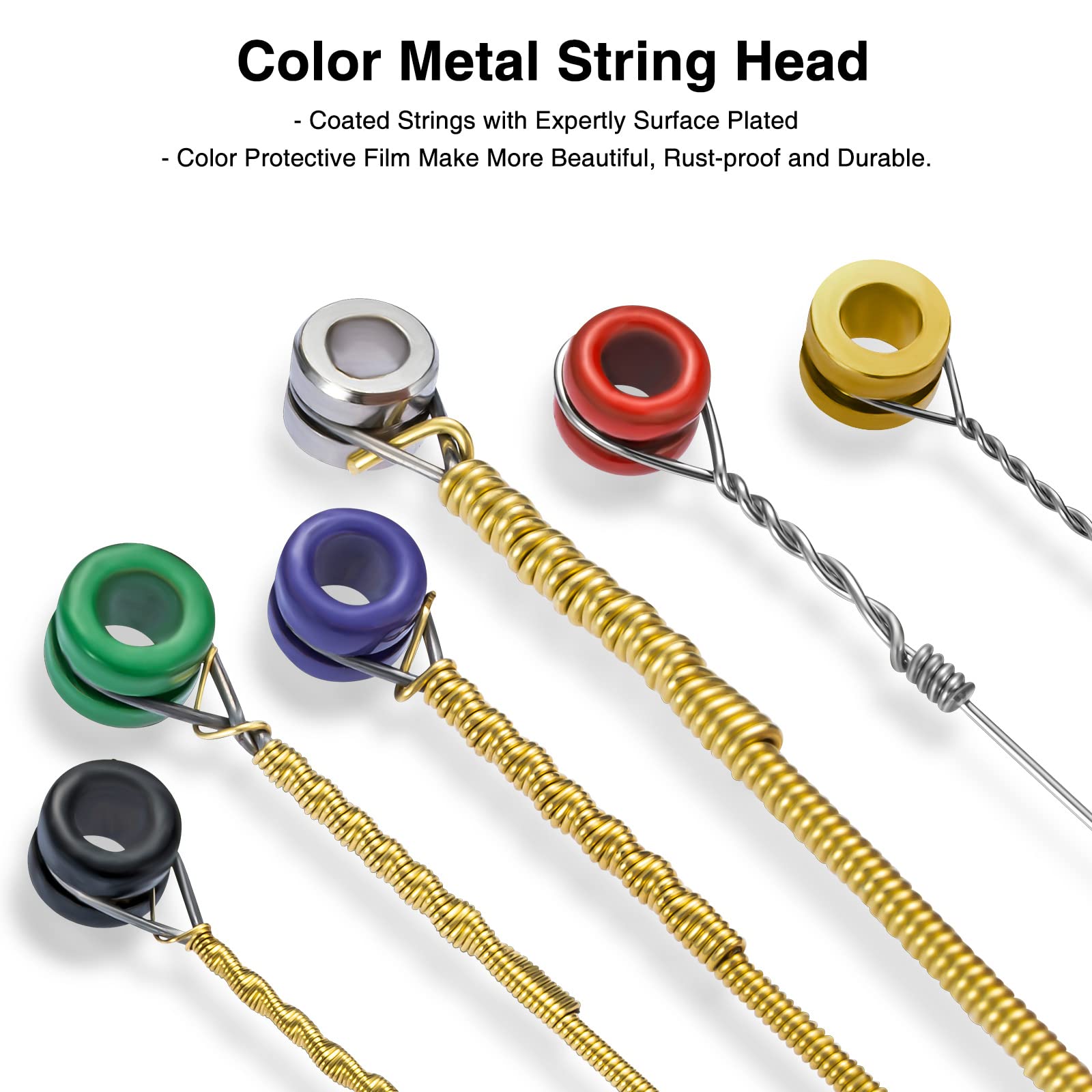 POGOLAB Guitar Strings, Acoustic Guitar Strings, 6 Strings Set, Hexagonal Carbon Core 75/25 Bronze, Light, 10-47, 10 Packs