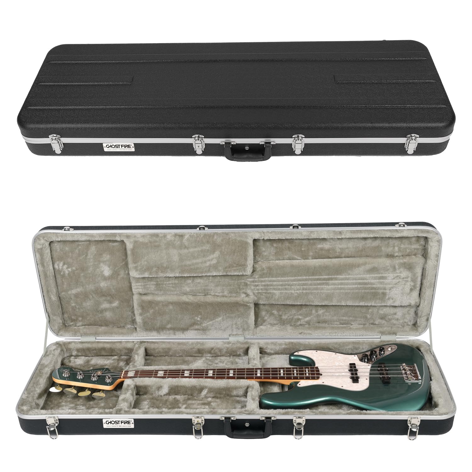 Ghostfire Hard-Shell Electric Bass Case Super Thick Abs Molded Case Fit Precision/Jazz (Bass)