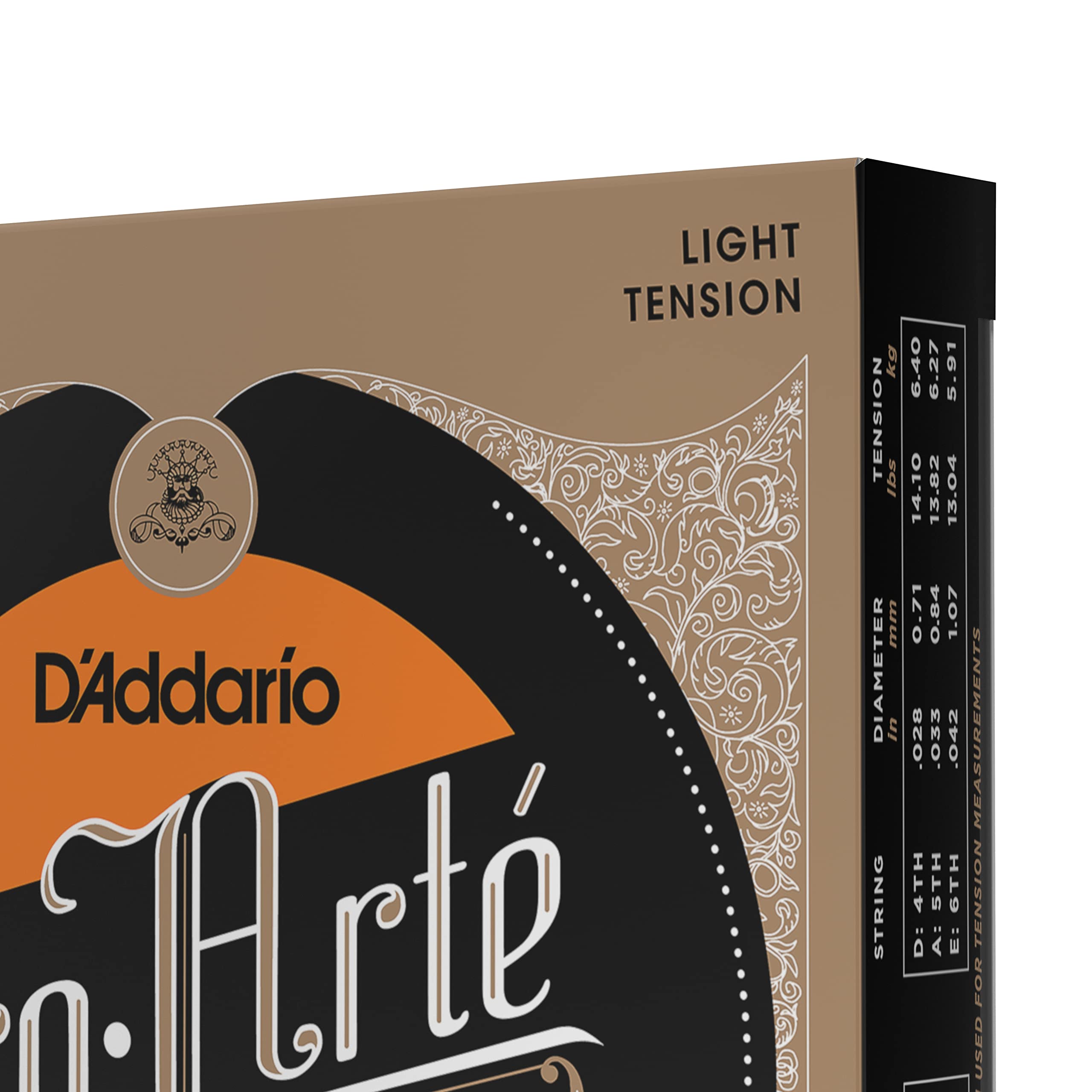 D'Addario Guitar Strings - Pro-Arte Classical Guitar Strings - EJ43-3D - Nylon Guitar Strings - Silver Plated Wound, Nylon Core