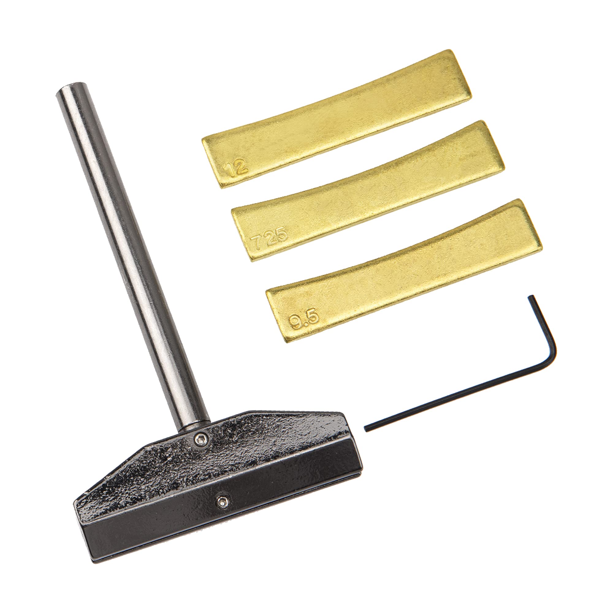 1Set Yootones Alloy Fingerboard Fret Press Caul & 12/7.25/9.5 Radian Fret Inserts Compatible With Electric Guitar Repair Tool