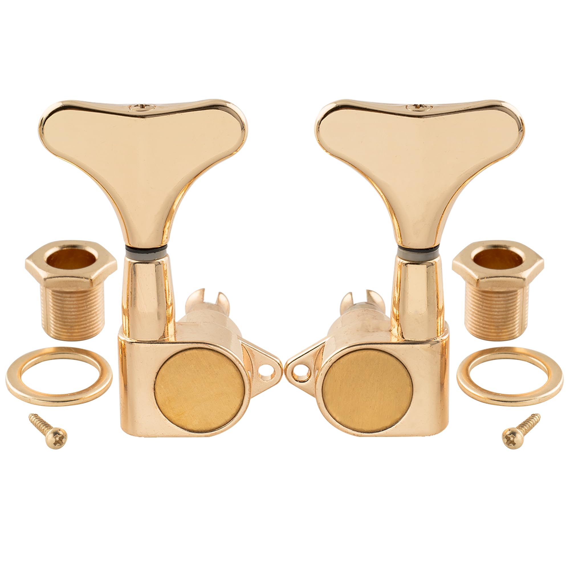 Musiclily Pro 2+2 Sealed Bass TunersTuning Keys Pegs Machine Heads for Ibanez Style Precision Jazz Bass, Gold