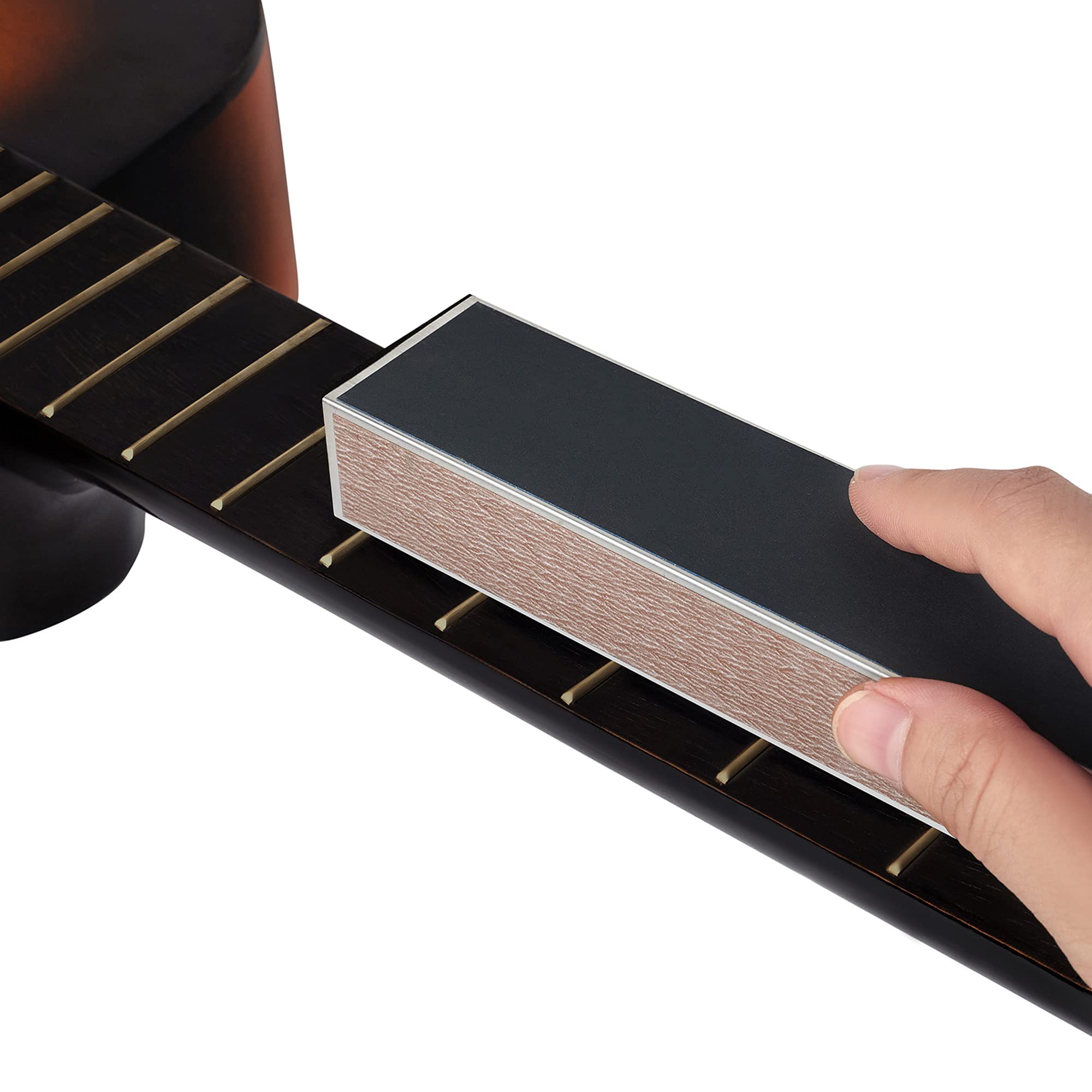 MIECOO 9PCS Guitar Luthier Repair Tool Kit Includes Guitar Fret Leveling Sanding Beam Leveler, Guitar Fret Crowning File, String