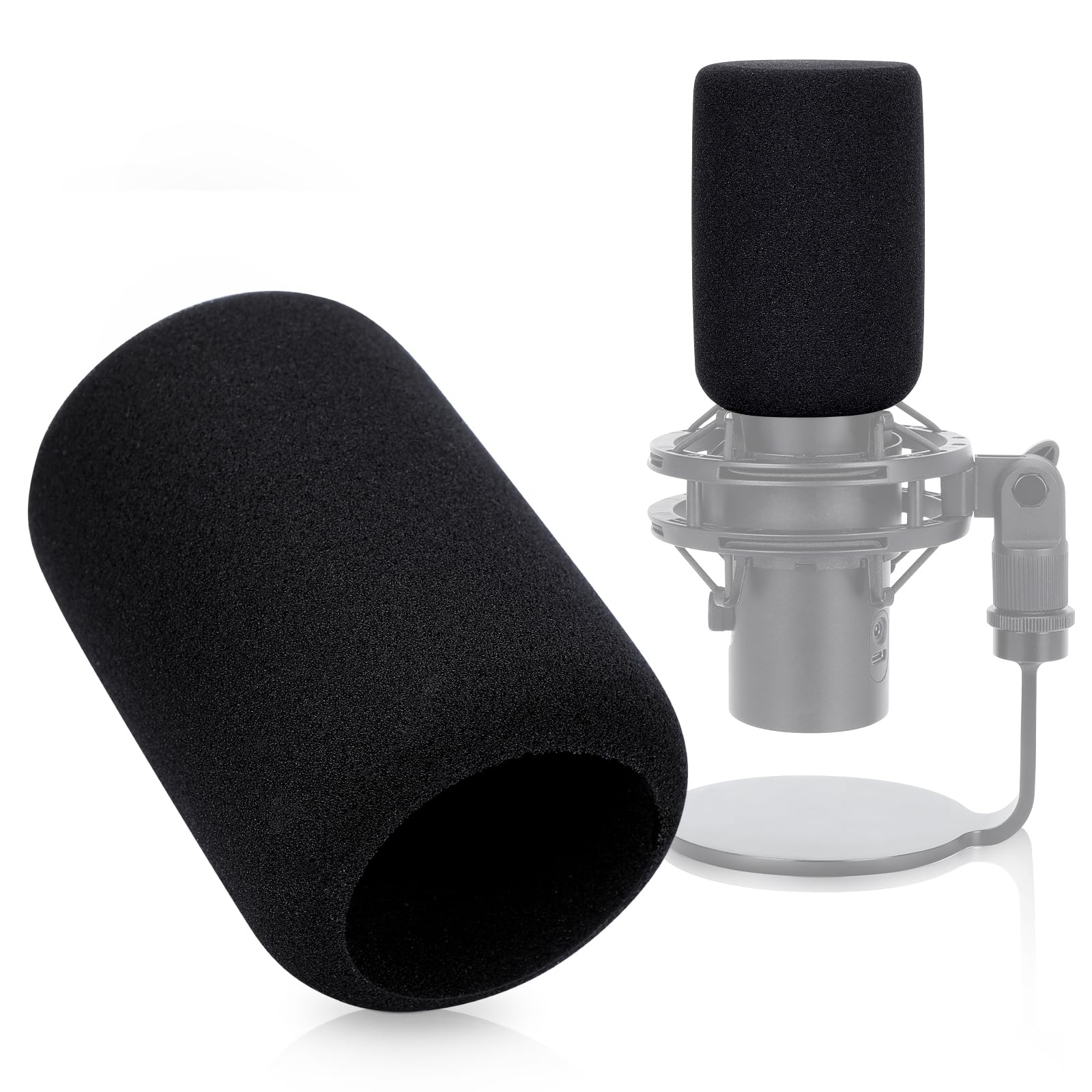 YOUSHARES Mic Windscreen for HyperX QuadCast2 - Foam Mic Covers Improve Recording Quality, Professional Hyperx QuadCast 2 Pop Fi