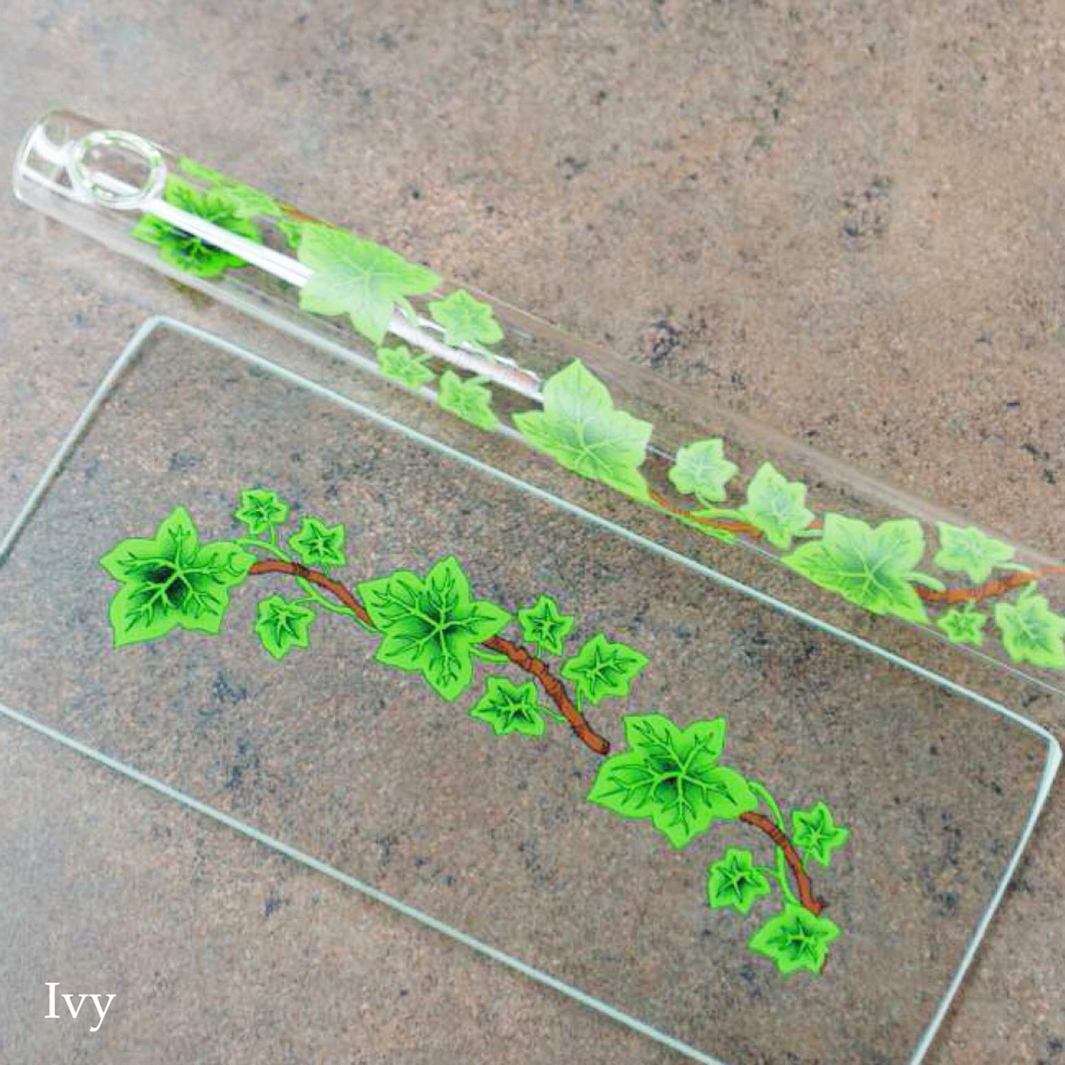 Hall Crystal Flute 11204 - Inline Glass Piccolo in C - Green Ivy