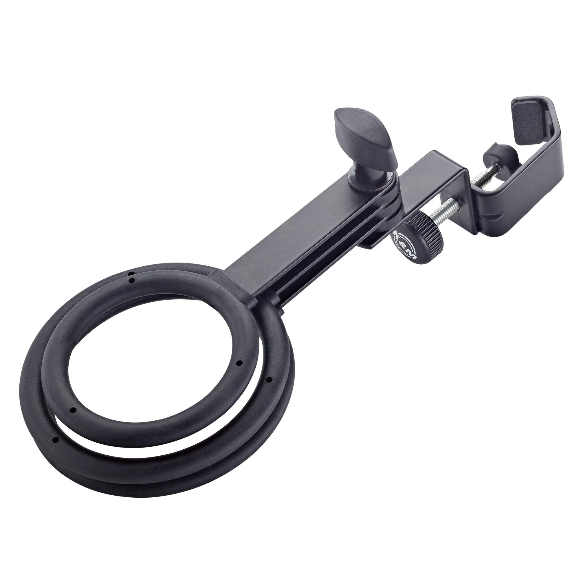 K&M Knig & Meyer 15910.000.55 Mute Holder for 3 Mutes | Stand Attachment Trumpets, Cornets or Flugelhorns | Professional Grade f